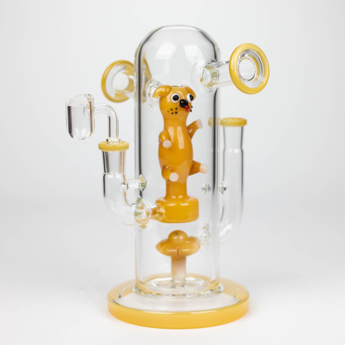 8.5" Double mouthpiece & Joint glass bong [XY-J06]_2