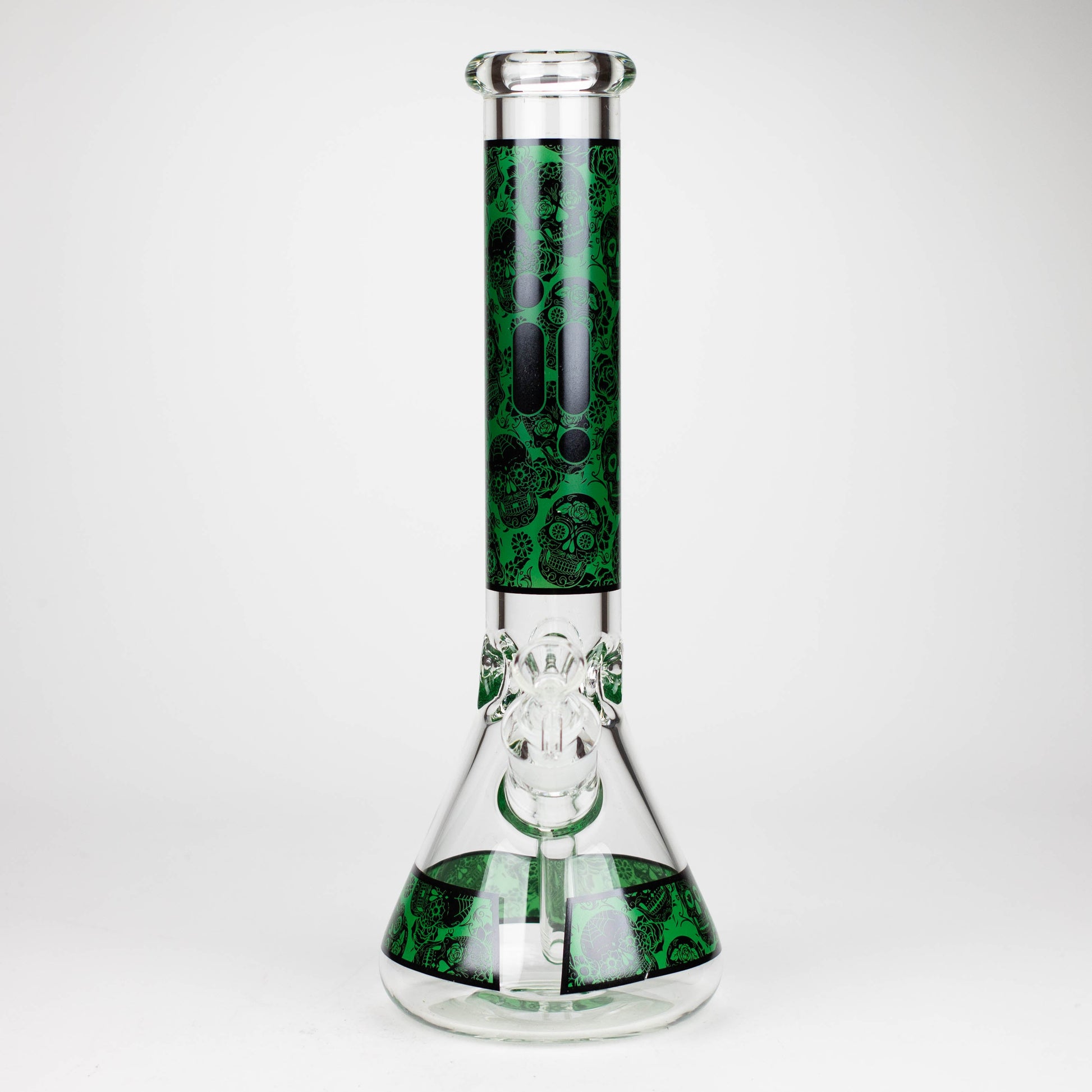 Infyniti | 14" Skull beaker 7 mm glass bong [ GP1736 ]_11