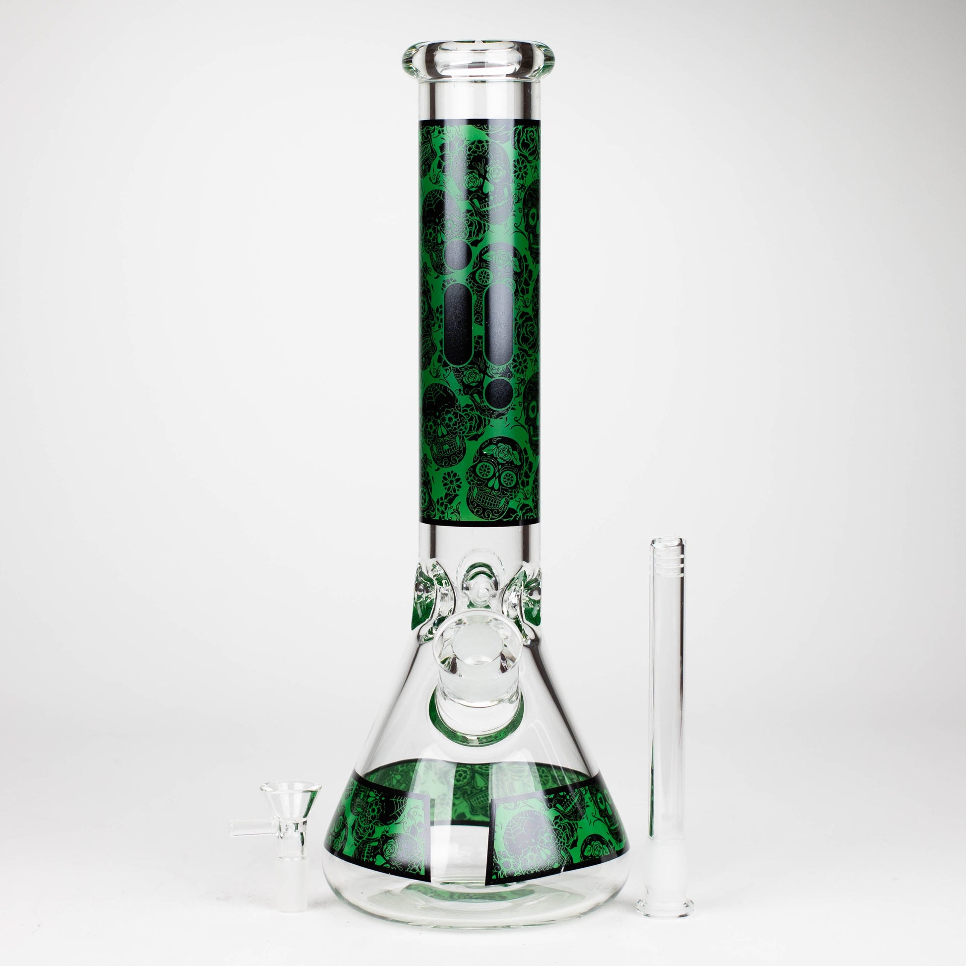 Infyniti | 14" Skull beaker 7 mm glass bong [ GP1736 ]_4