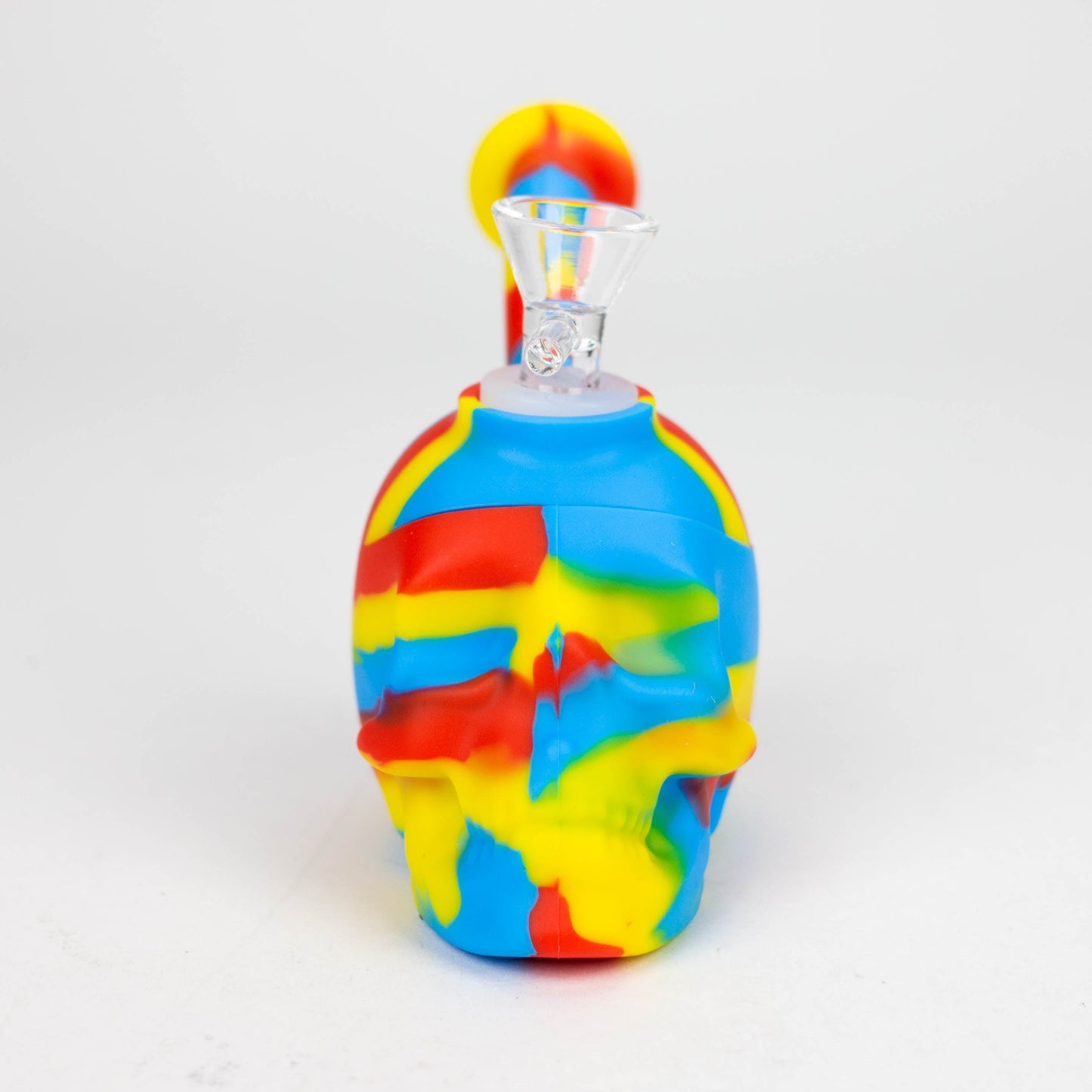 6" skull multi colored mini Bubbler [178P]_3