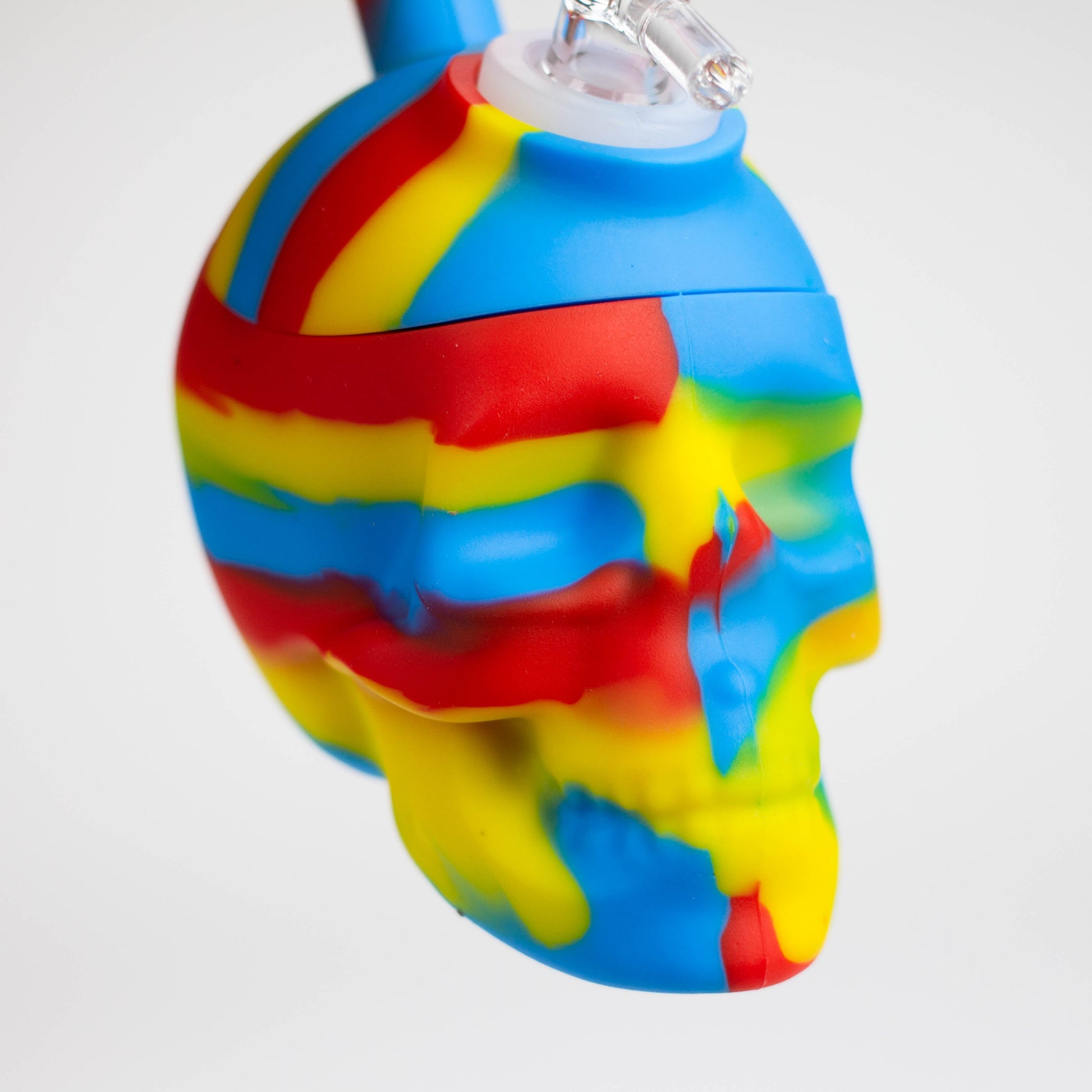 6" skull multi colored mini Bubbler [178P]_4