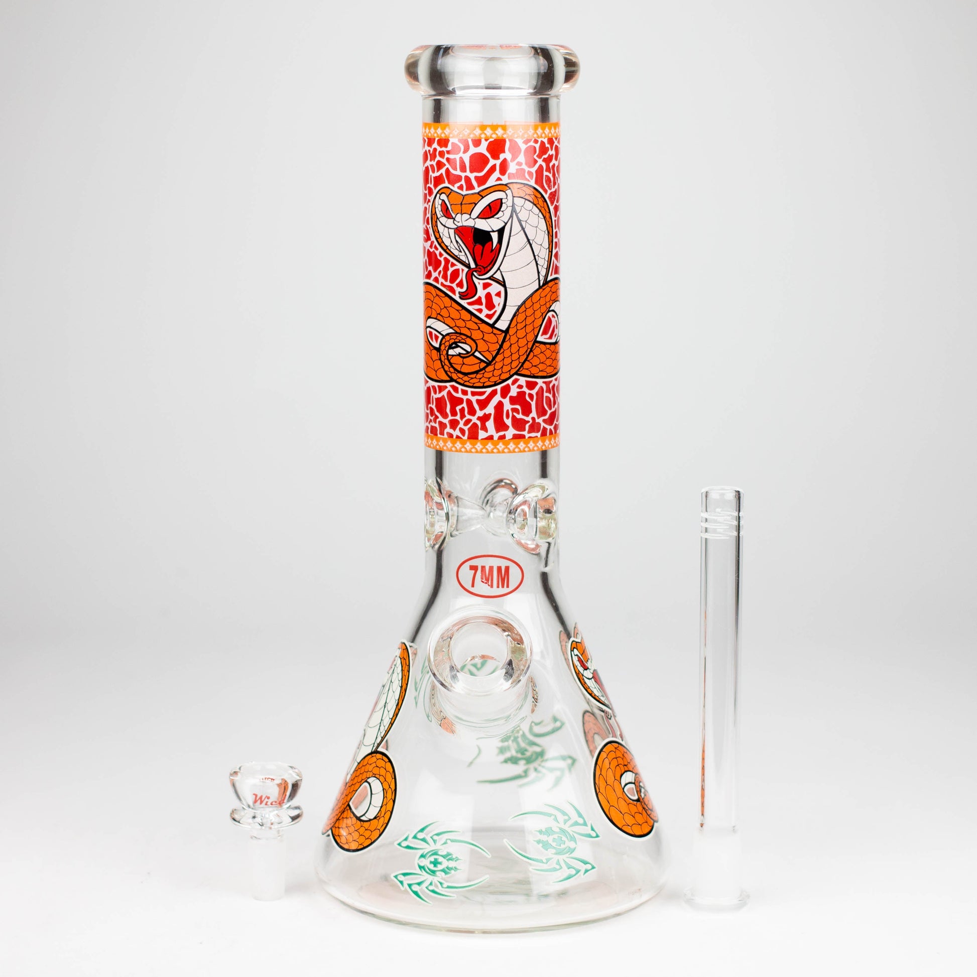 Fortune | 12" 7mm Snake Glow in the dark Beaker Bong [GT125007]_5