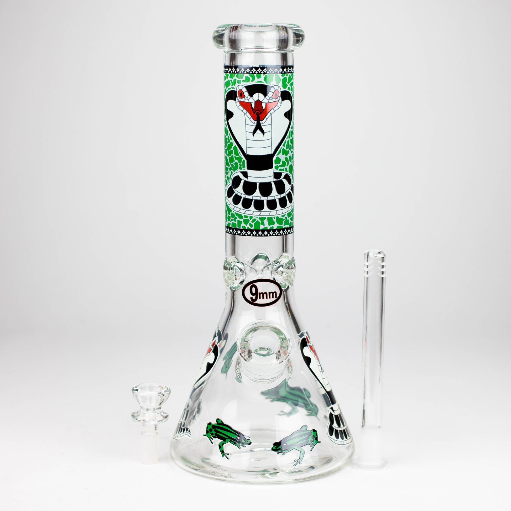 Fortune | 12" 9mm Snake Glow in the dark Beaker Bong [GT125009]_6