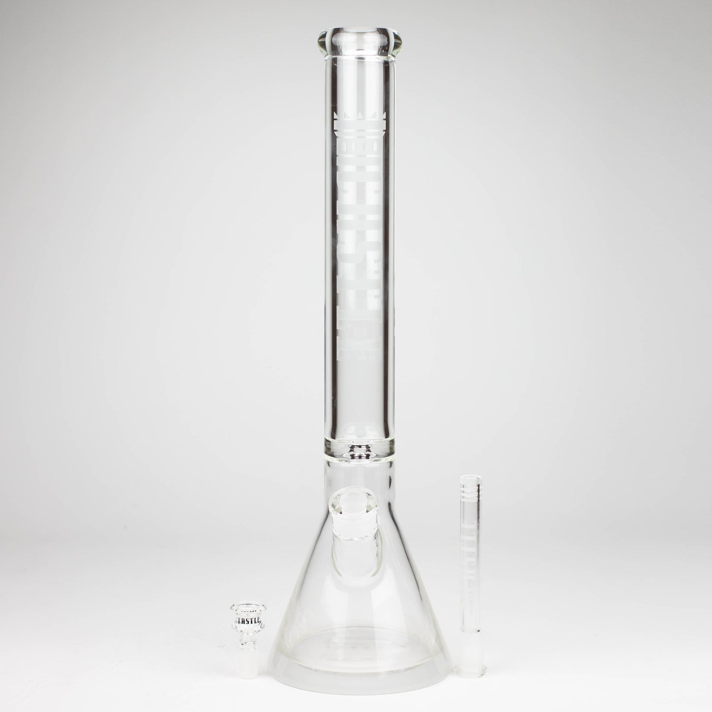 Castle Glassworks | 18" Etched Logo Beaker Bong [CE-101]_9