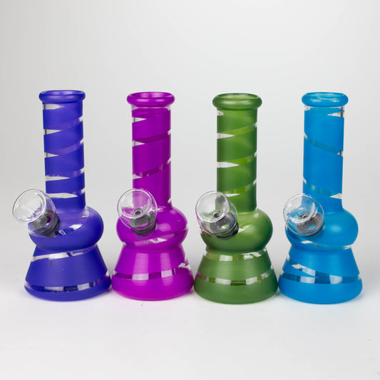 5" Color Stripe Diamond Base mini bong-Assorted_0