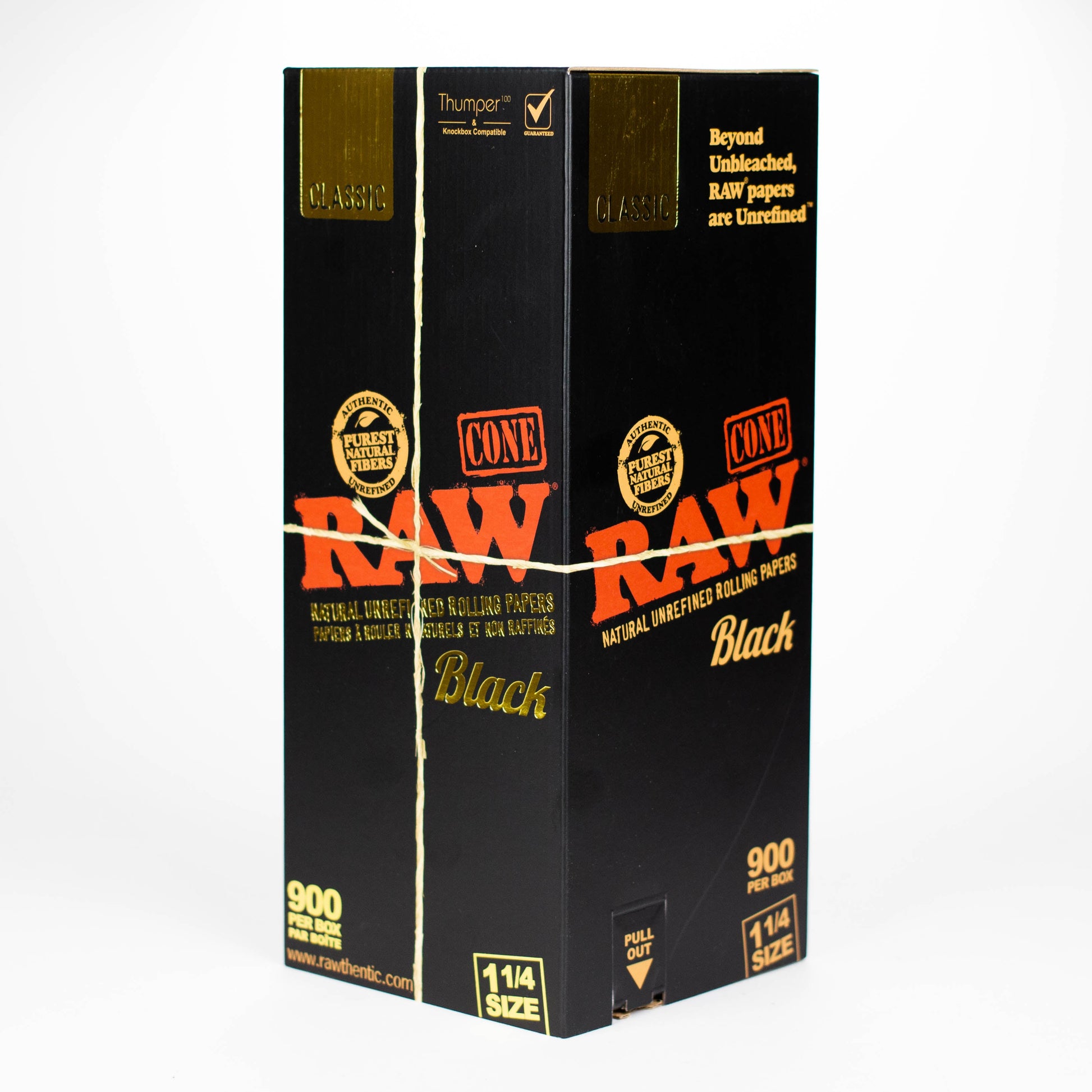 RAW | Classic Black 1 1/4 Prerolled Cones Bulk - 900_0