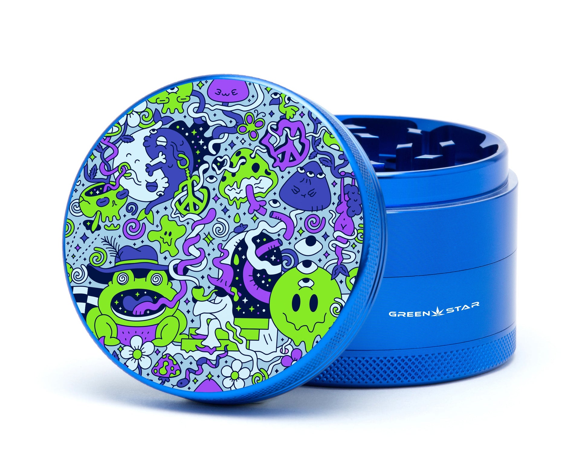 Green Star | 2.5" (63mm) Grinder - Trippy Drippy Design_3