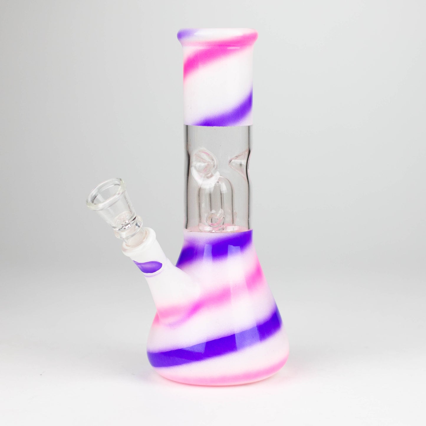 8" Blue n Mauve Strips Dome Percolator Bong_0