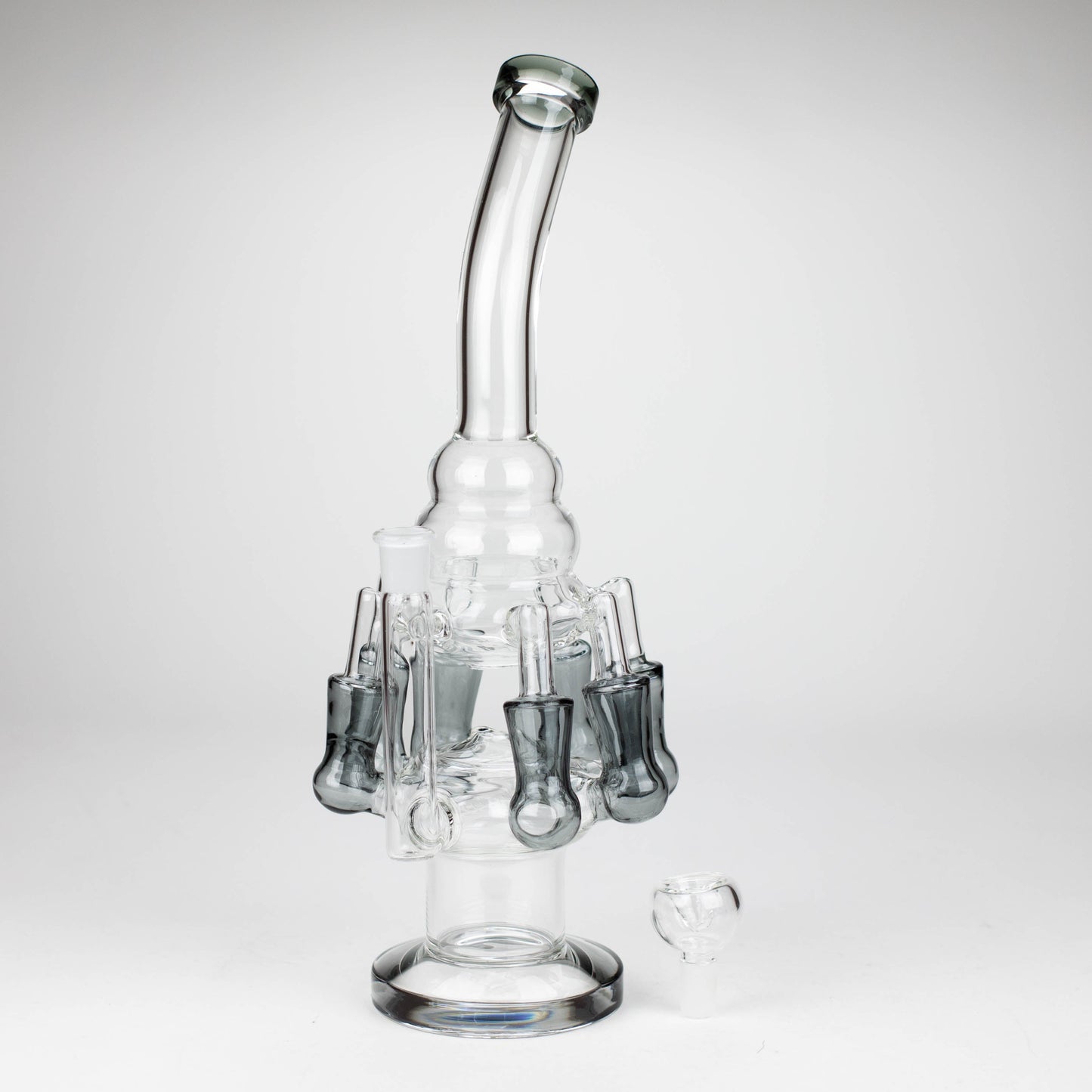 13" Multi chamber glass bong with inline difuser_12