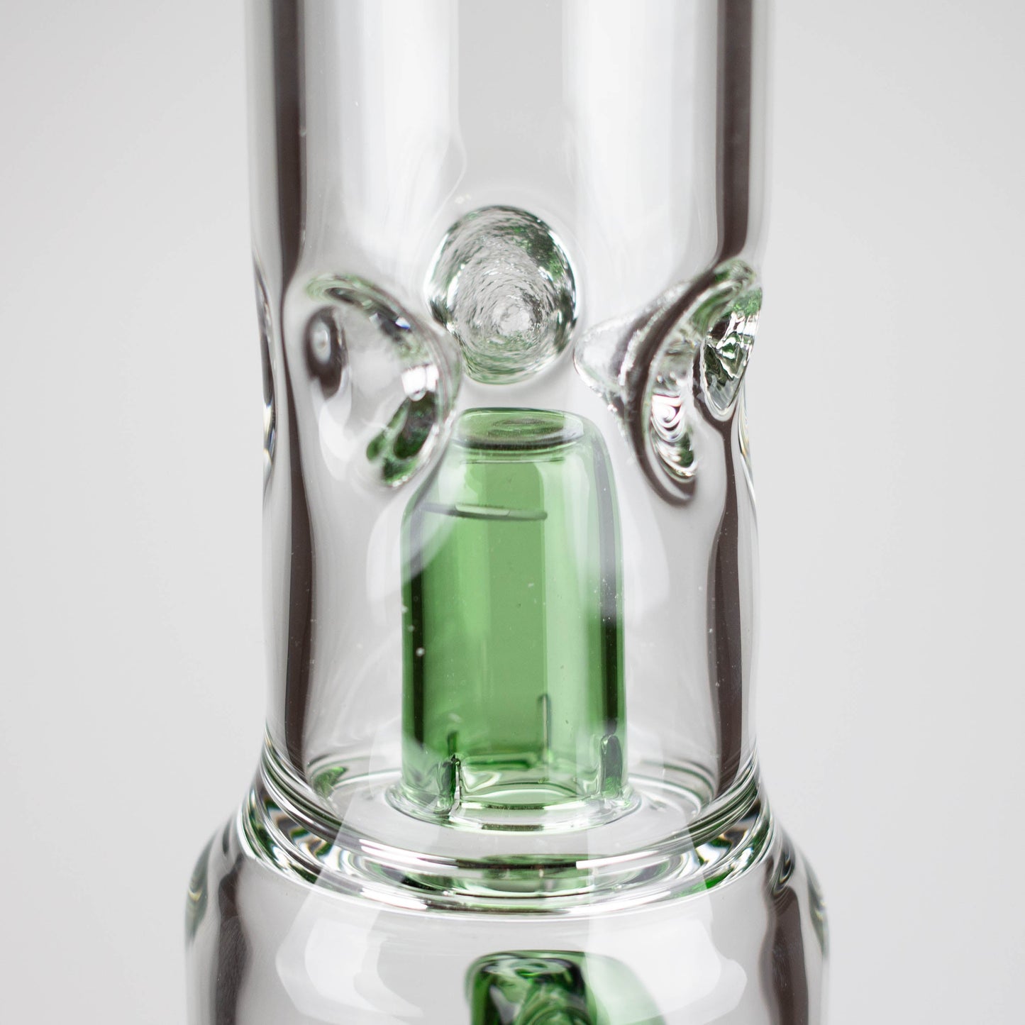 14" Color accented 7 mm glass water bong_4