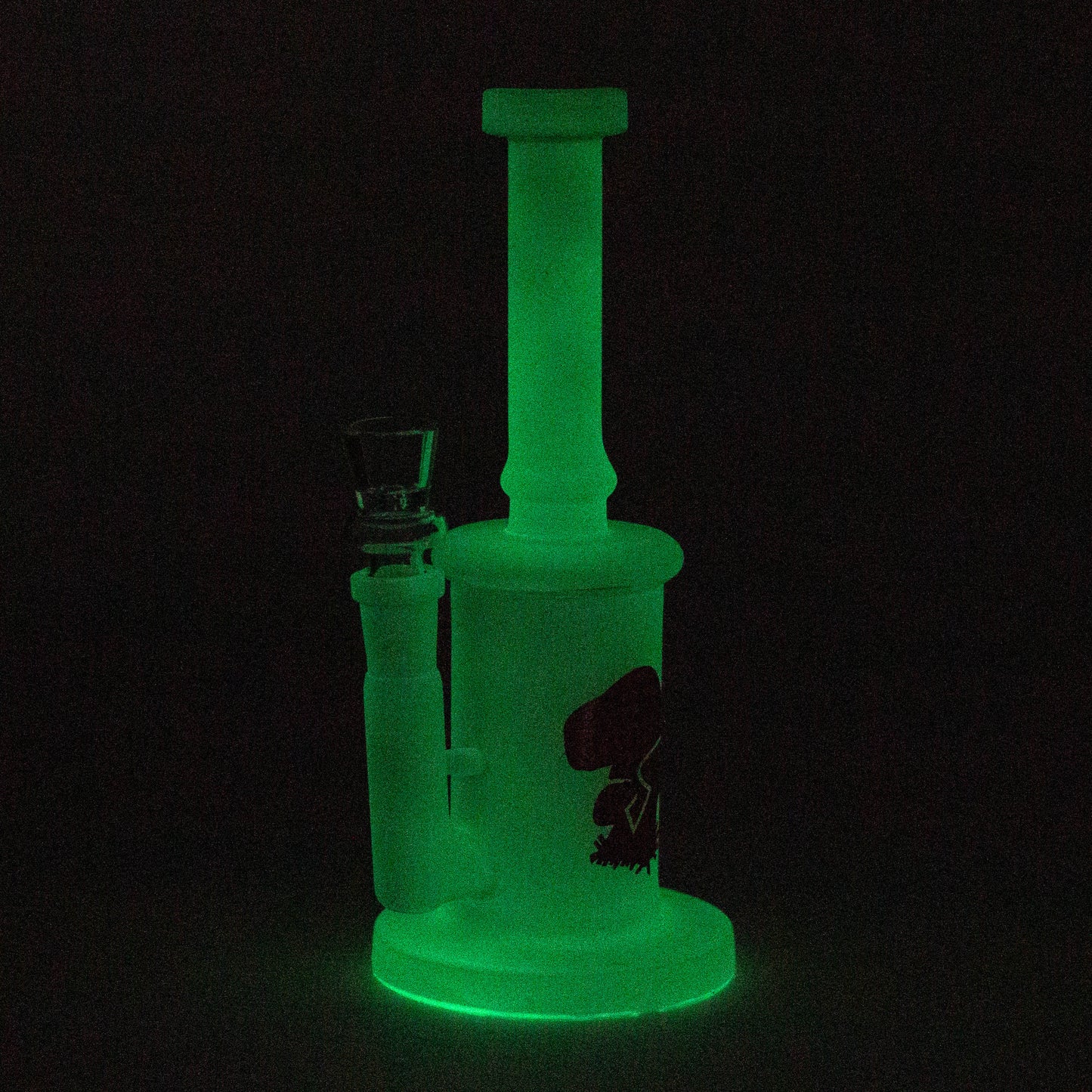 8' Glow in Dark Mushroom Glass bong_1