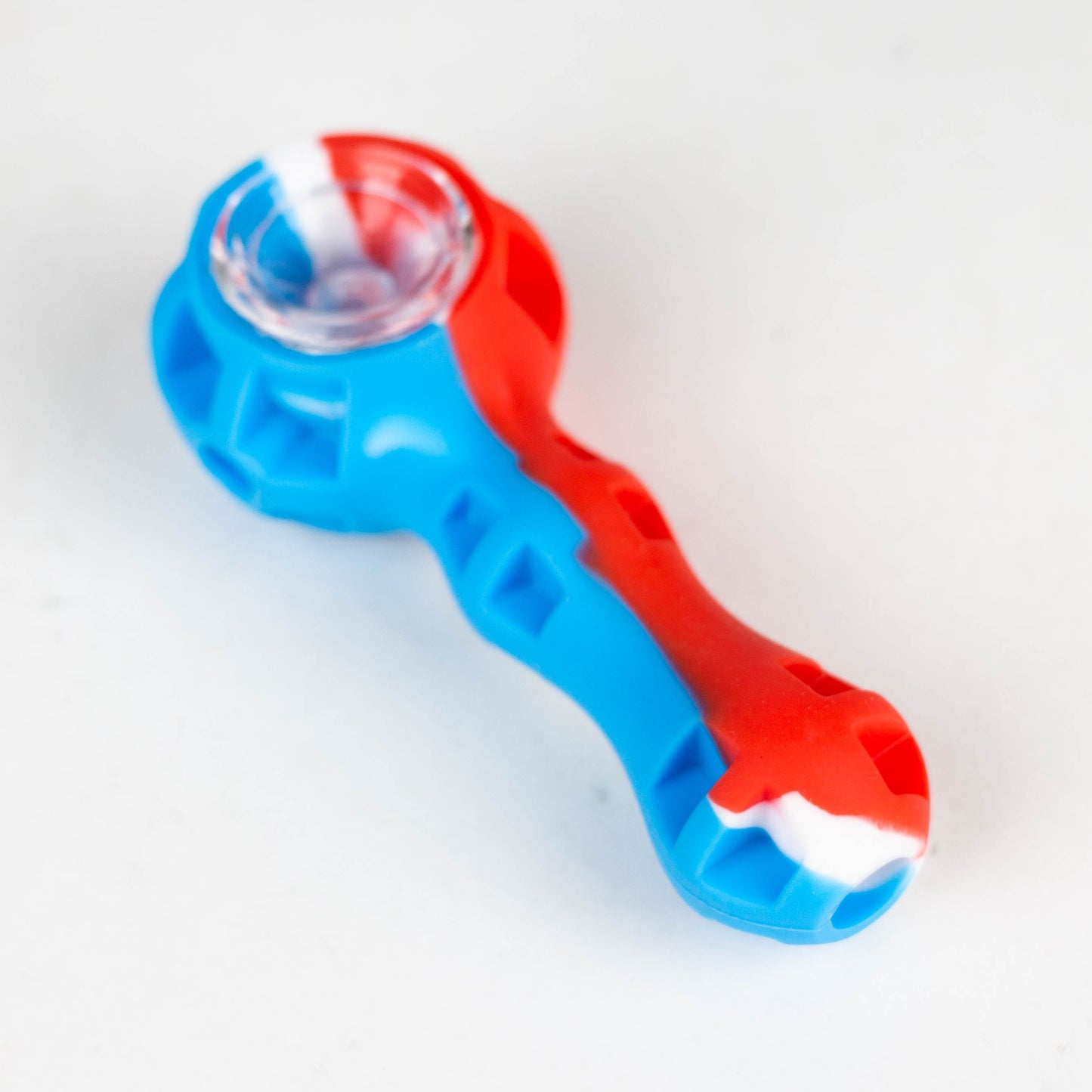 Silicone hand pipe with glass bowl and Jar_1