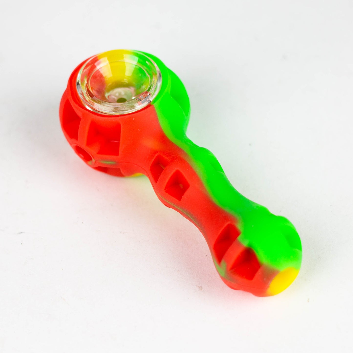 Silicone hand pipe with glass bowl and Jar_2