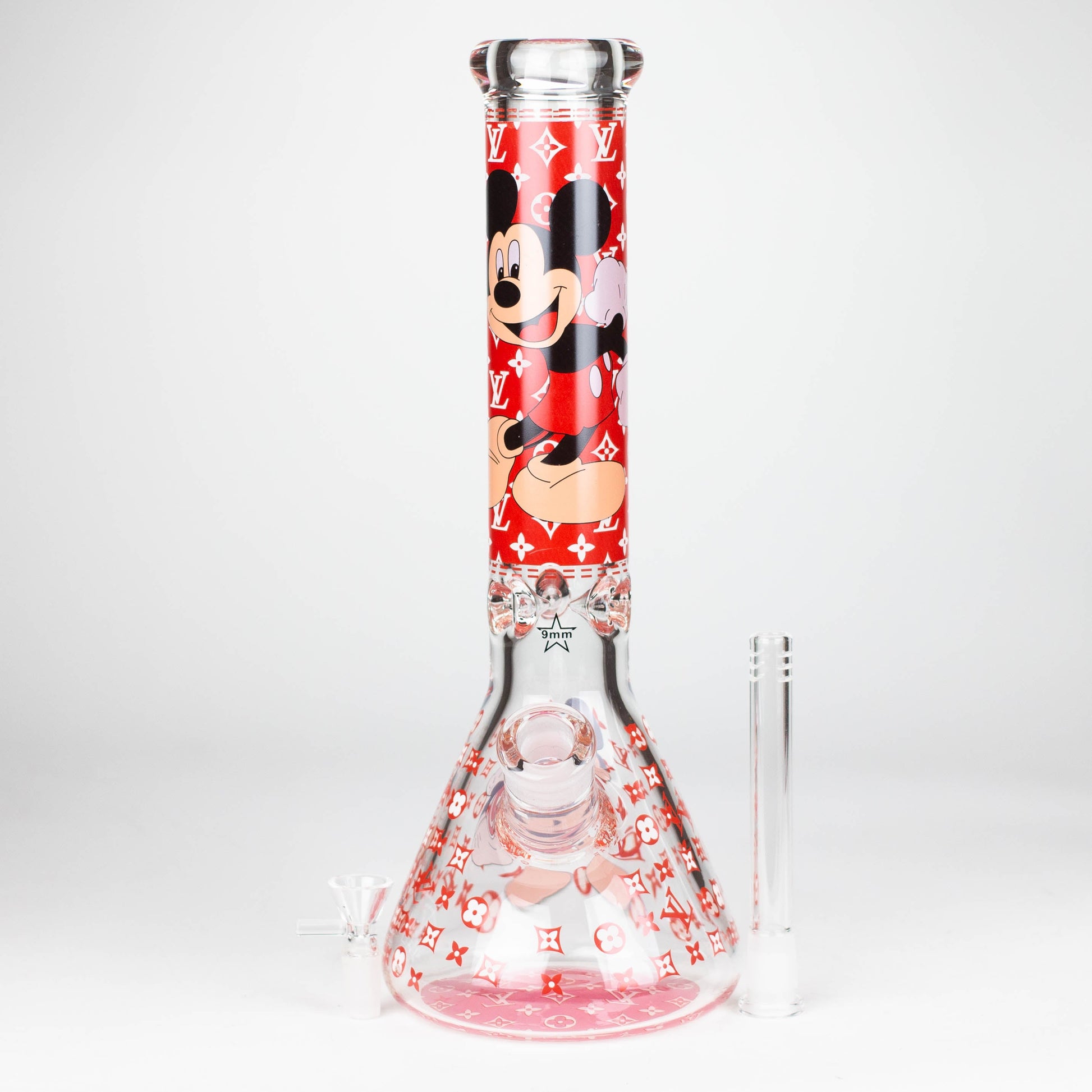 14" Cartoon Glow 9 mm glass bong [PIP835]_5