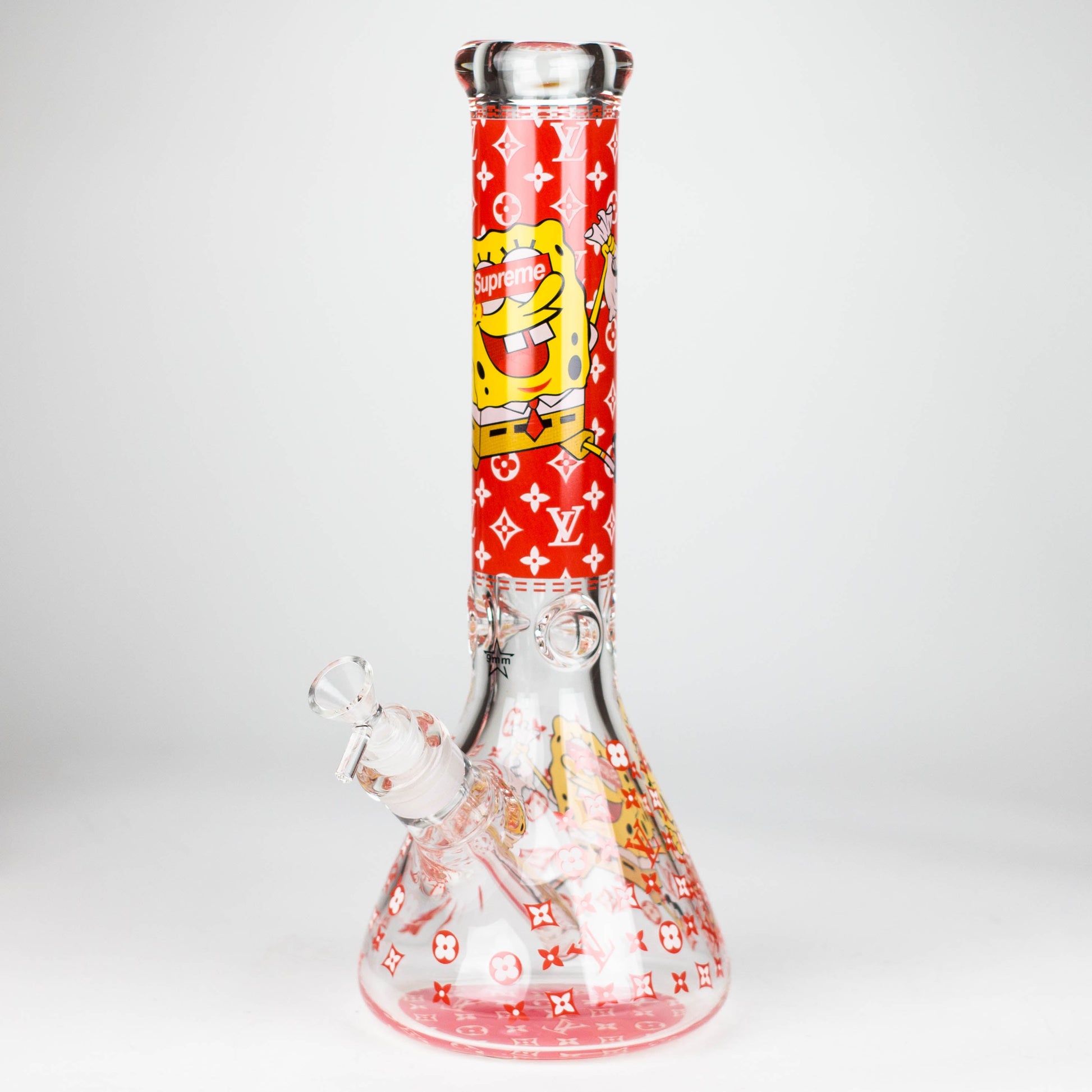 14" Cartoon Glow 9 mm glass bong [PIP835]_8