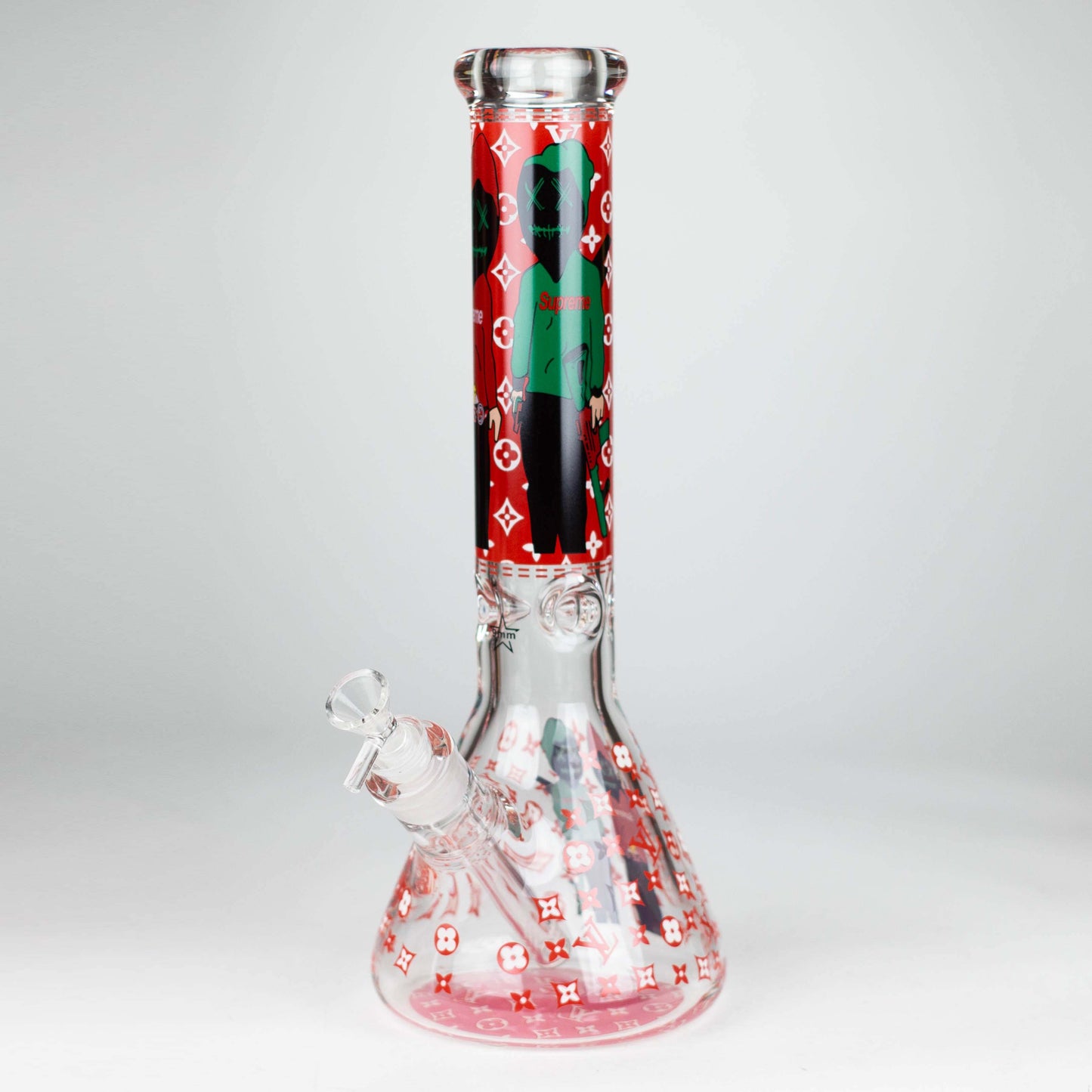 14" Cartoon Glow 9 mm glass bong [PIP835]_11