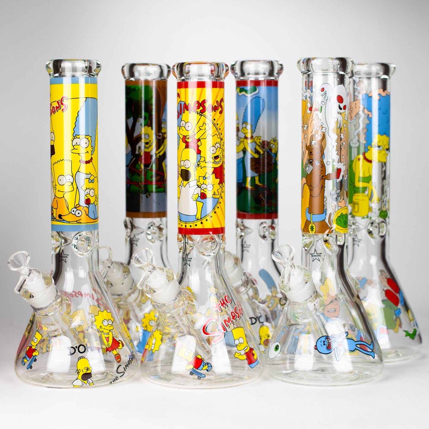 14" Cartoon 9 mm glass bong [PIP789]_0