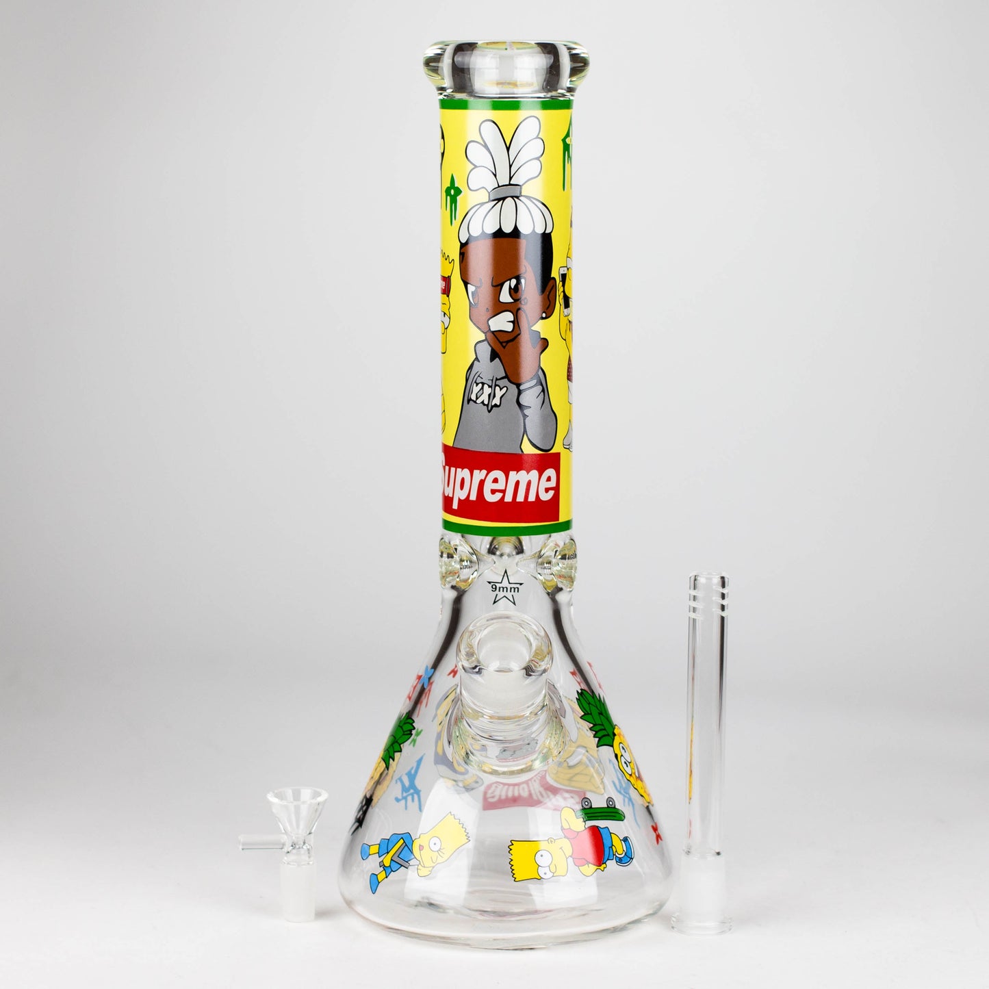 14" Cartoon 9 mm glass bong [PIP837]_4