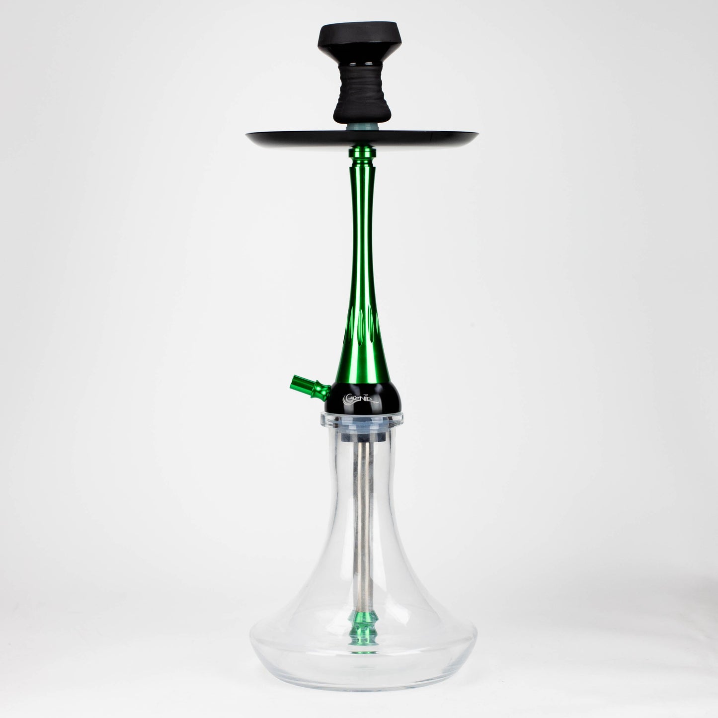 Genie | 22.5″ Aluminum Hookah with Diffuser,Tray, and Soft Touch Silicone Hose [SS-04]_13