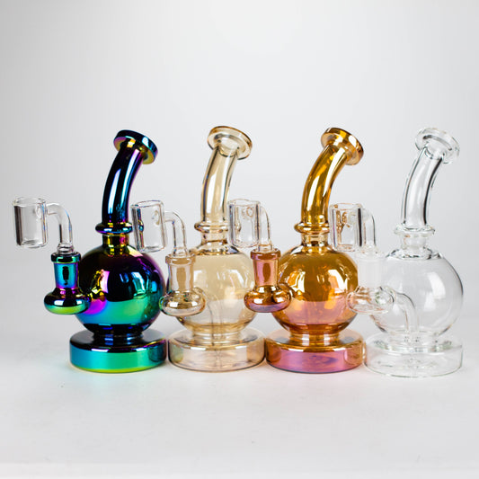 7" Solid Color Electroplate Rig with Banger and Bowl_0