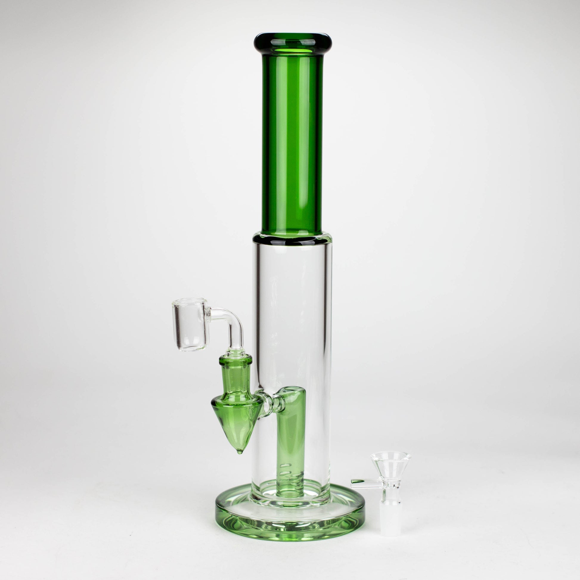 12" Color Accented Glass Rig With Banger and Bowl_4