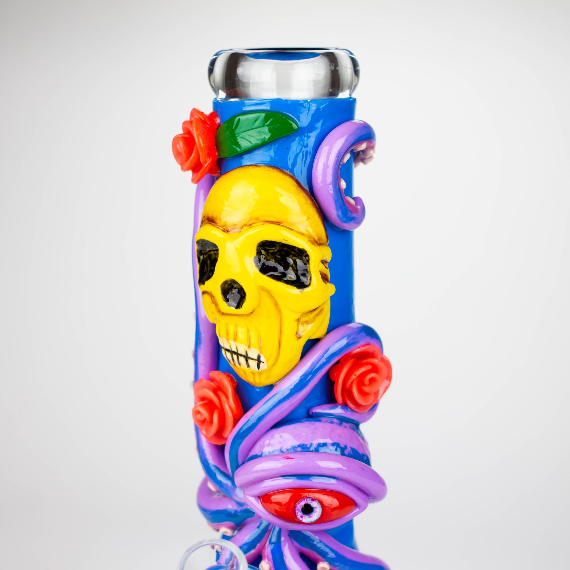 13" Resin 3D Octo-Skull  glass beaker  [DY526]_3