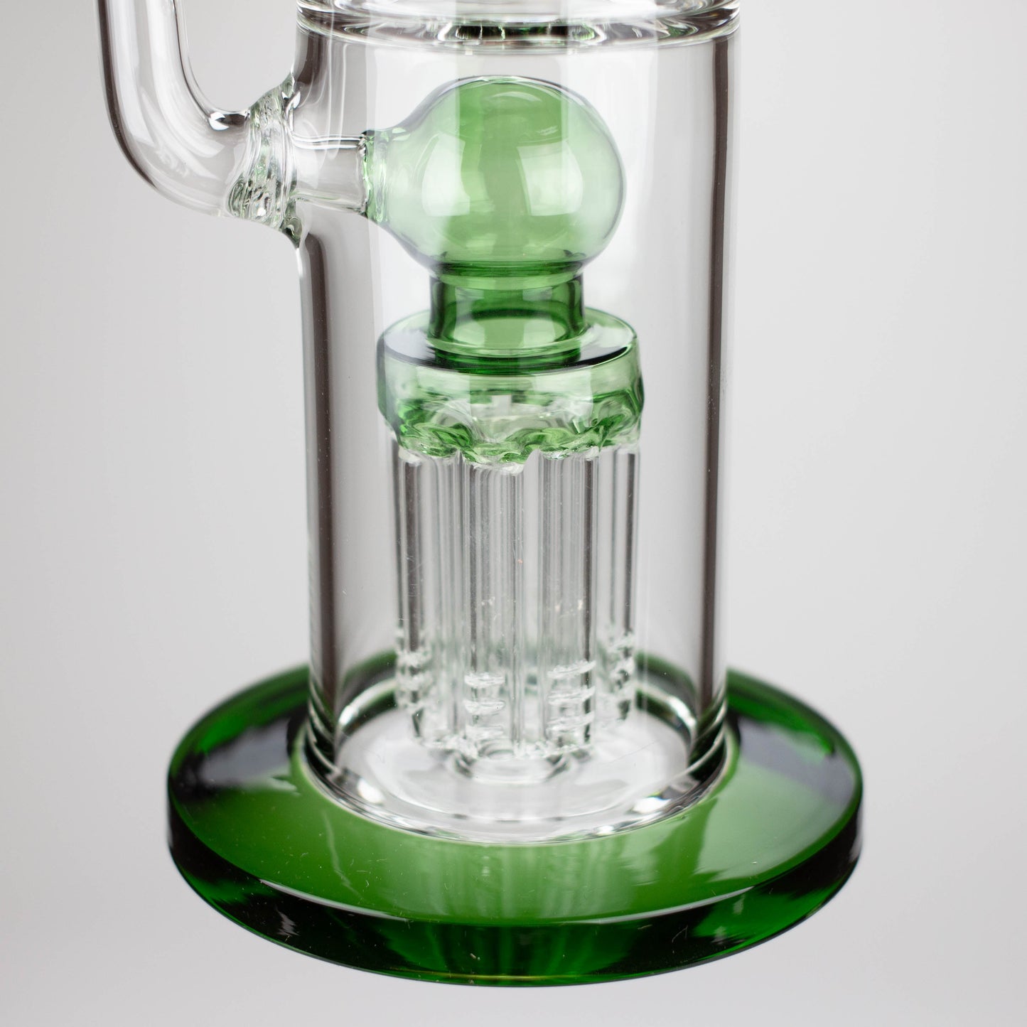 14" Color accented percolator glass bong with ball & Arm diffuser_10