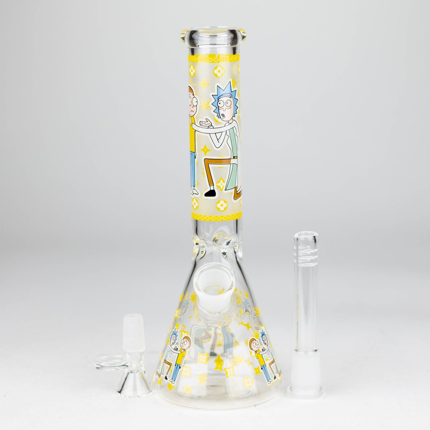 9"  Glow In The Dark 4mm glass bong [S60]_17