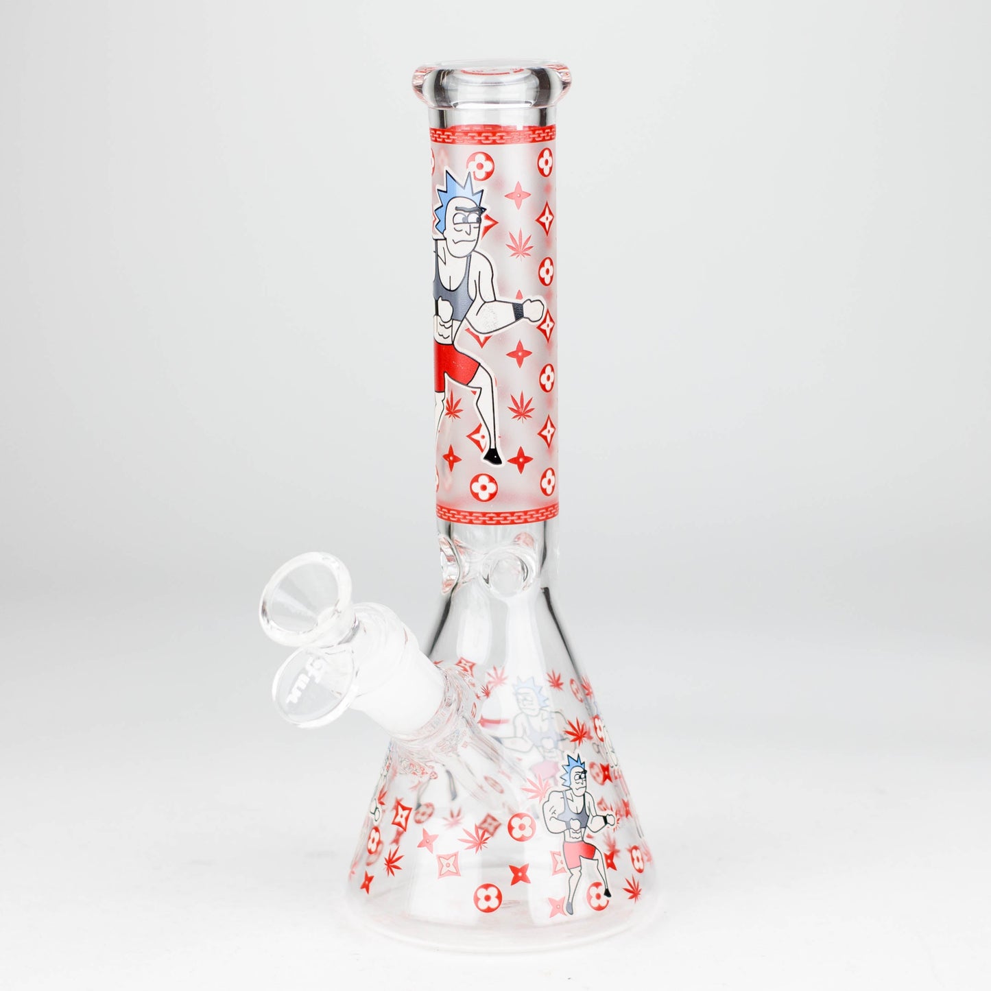 9"  Glow In The Dark 4mm glass bong [S60]_5