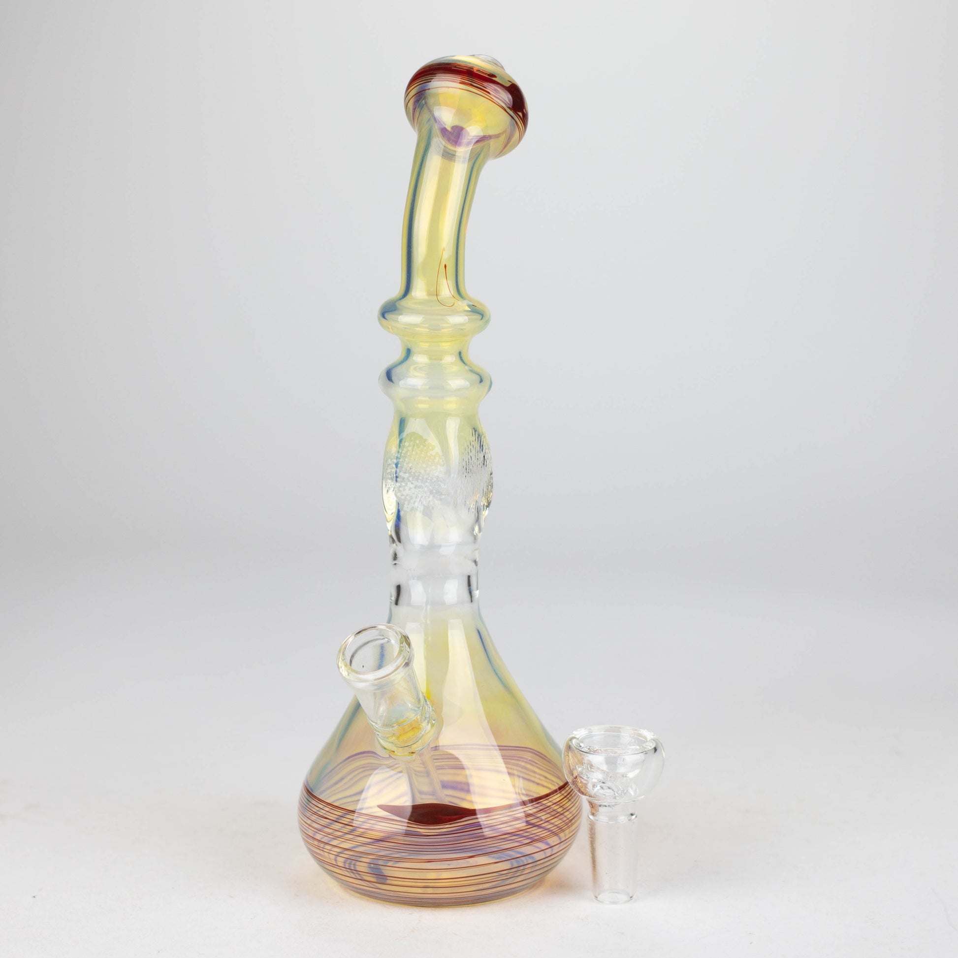 8" Glod fumed glass pipe_6