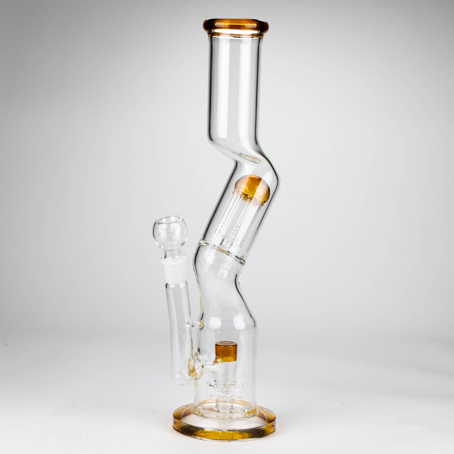 16" Zig-zag glass bong with percolator_2