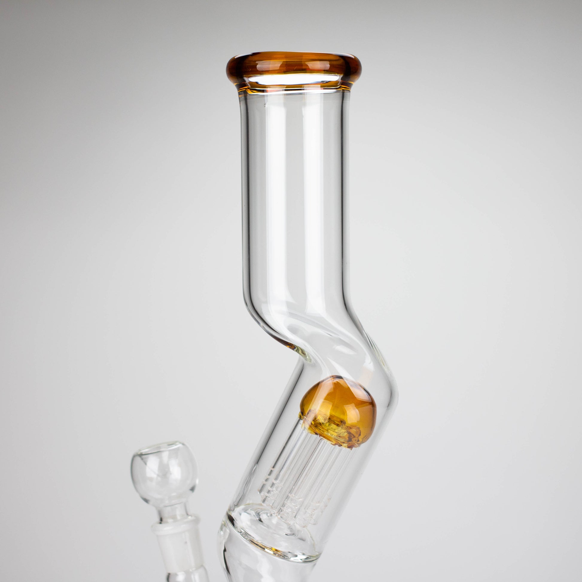 16" Zig-zag glass bong with percolator_6