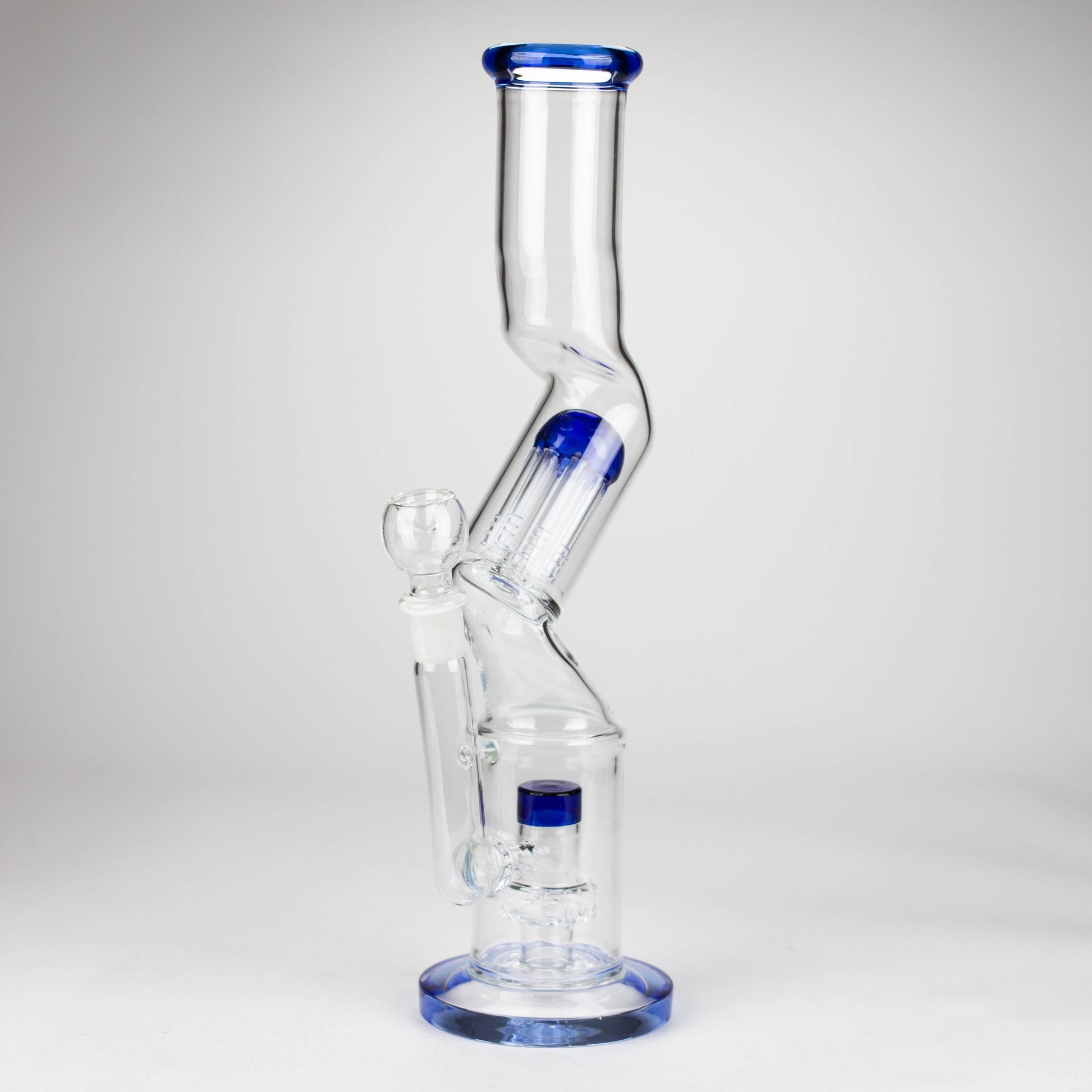 16" Zig-zag glass bong with percolator_3