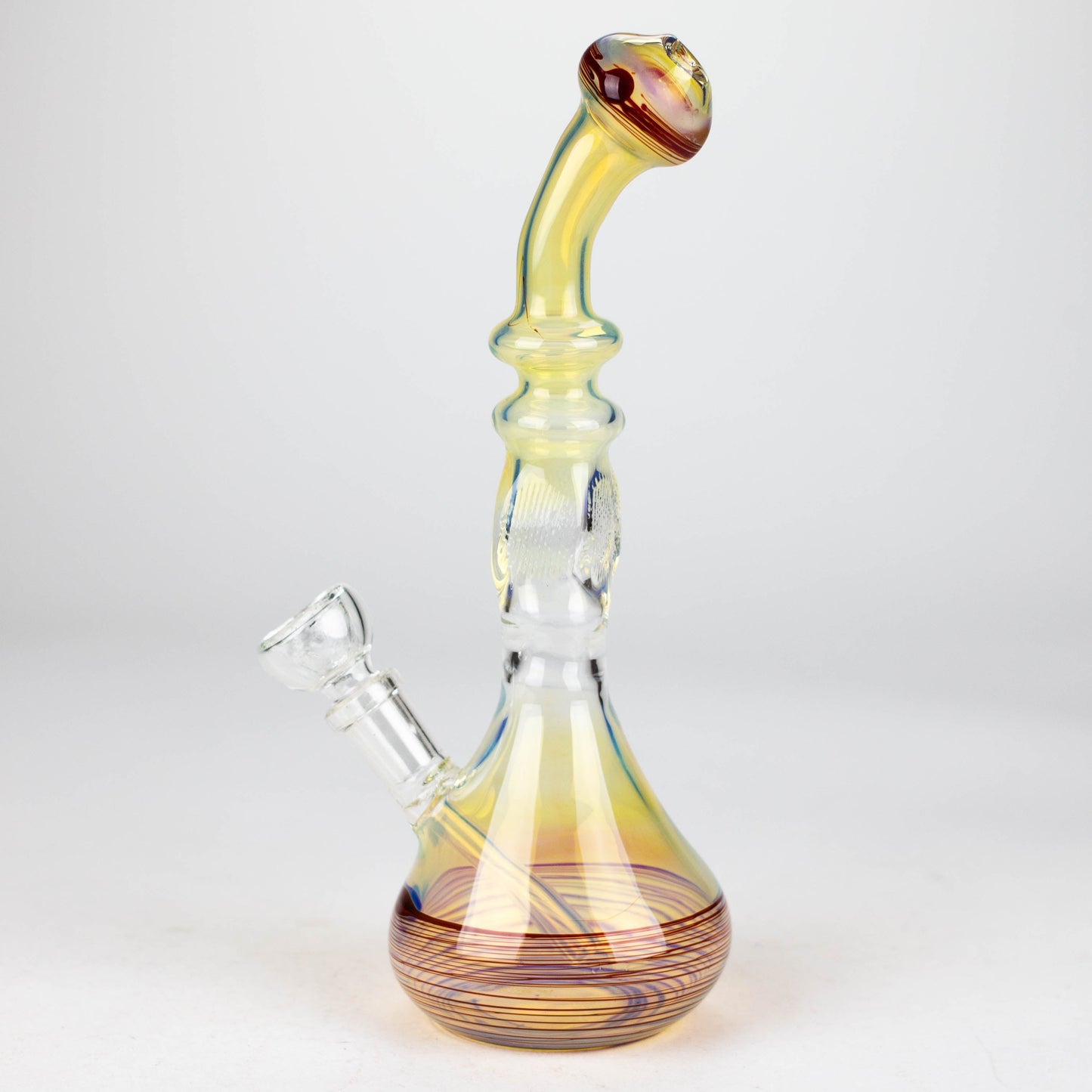 8" Glod fumed glass pipe_1