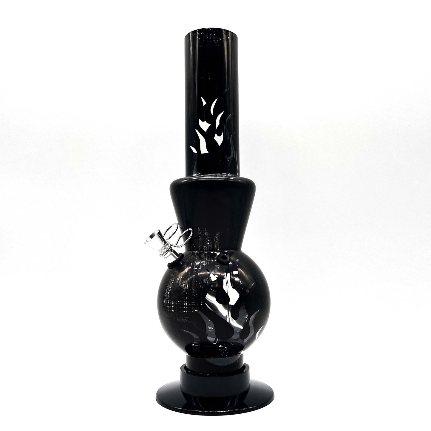 12" BLACK Acrylic Water Pipe Bong  , Assorted Pattern Color ( PIP280 )_6