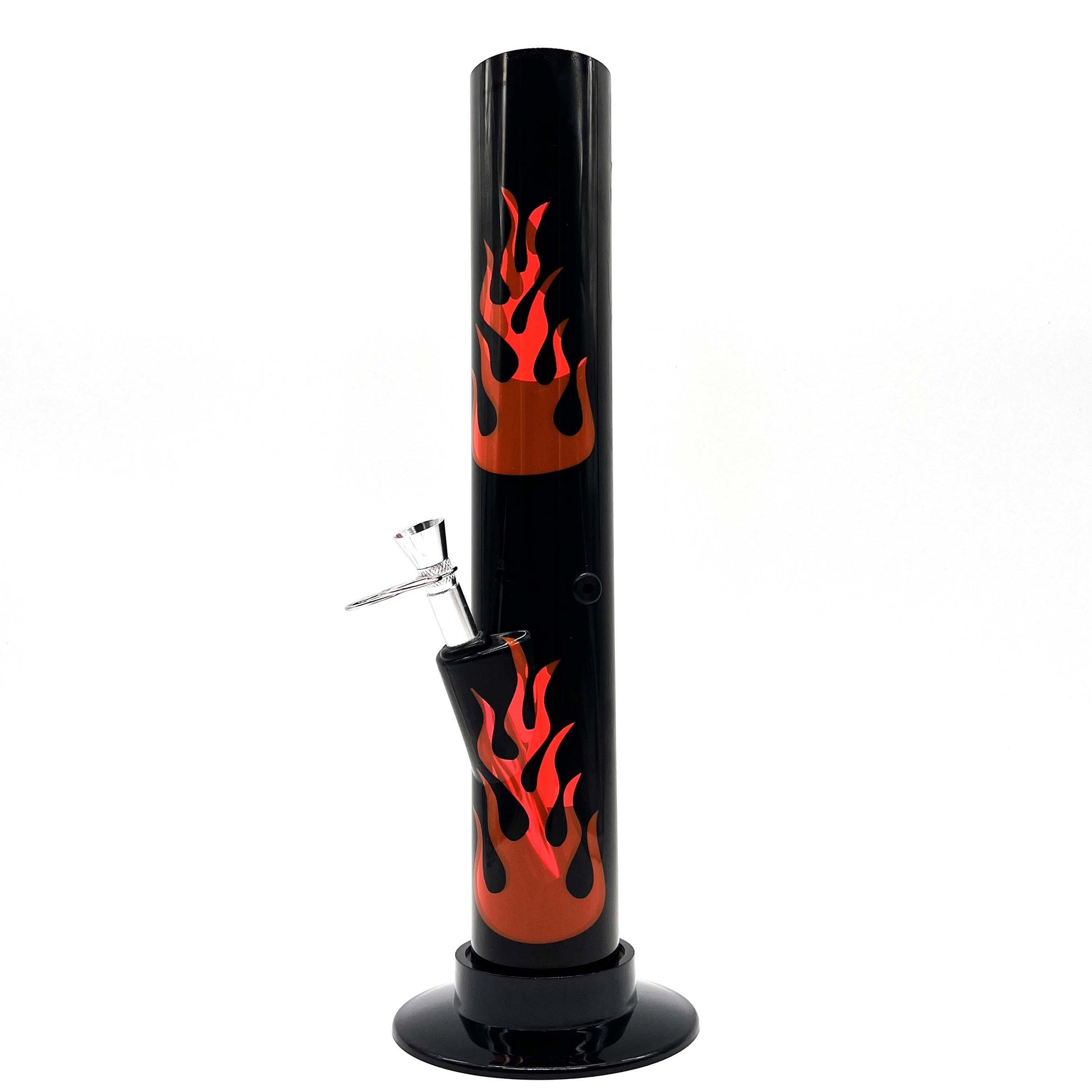 12" BLACK Acrylic Water Pipe Bong  , Assorted Pattern Color ( PIP280 )_3