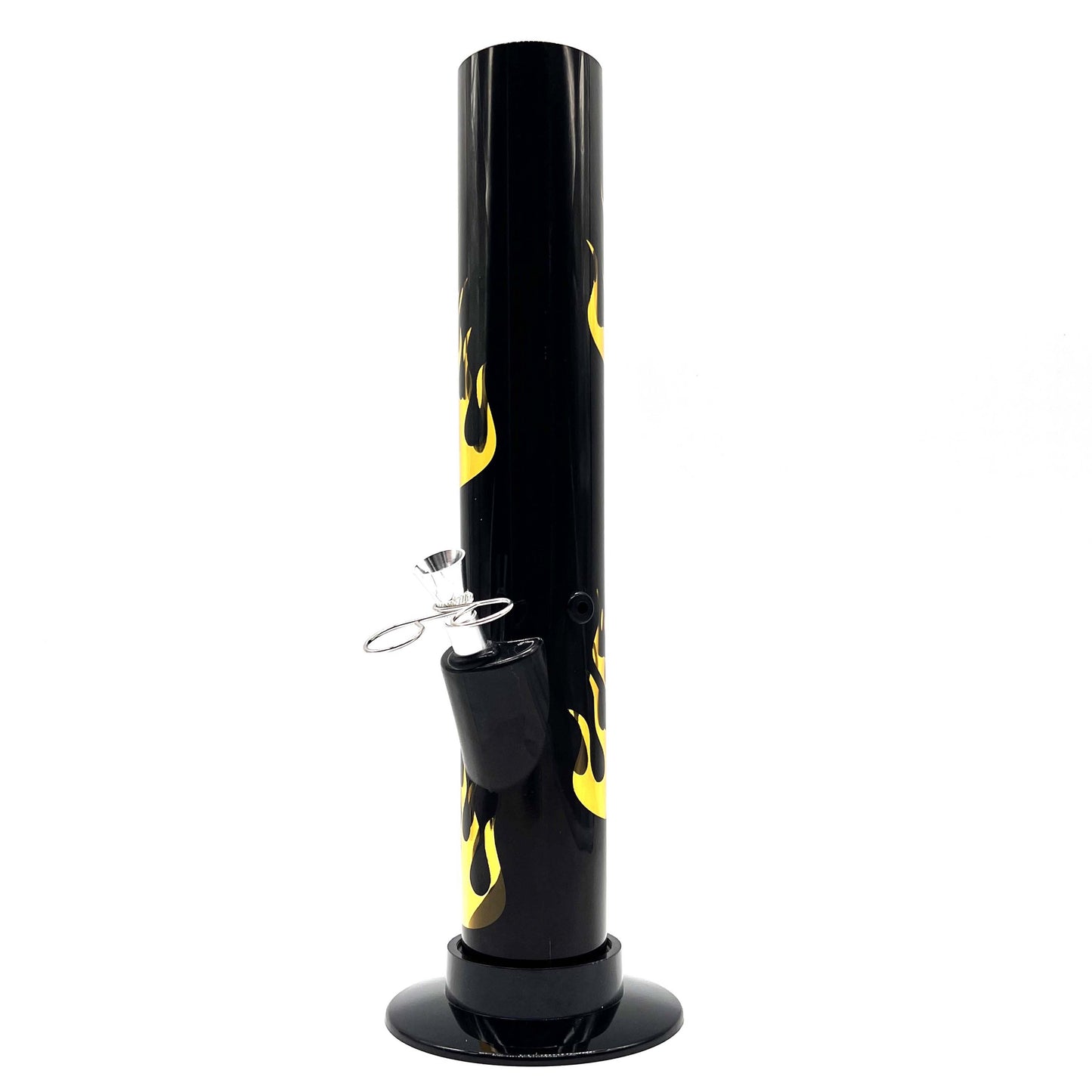 12" BLACK Acrylic Water Pipe Bong  , Assorted Pattern Color ( PIP280 )_2