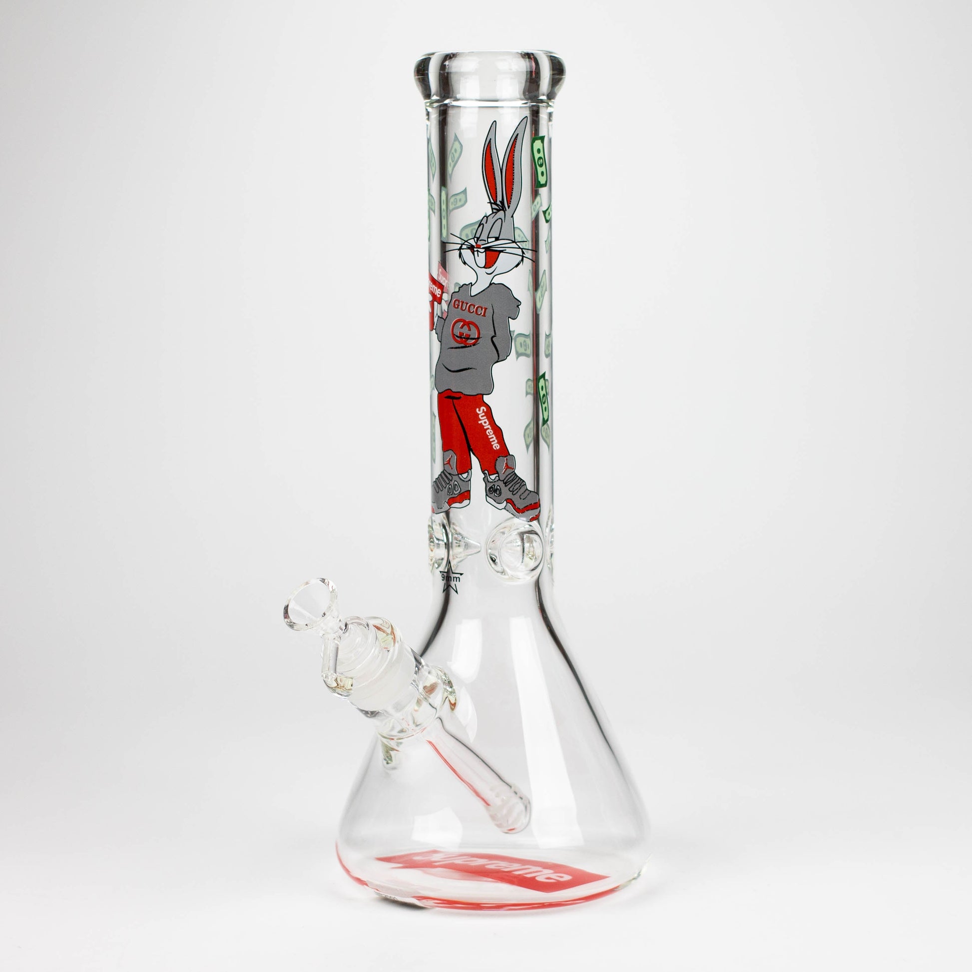 14" Brand 9mm glass water bong [NP2001]_4