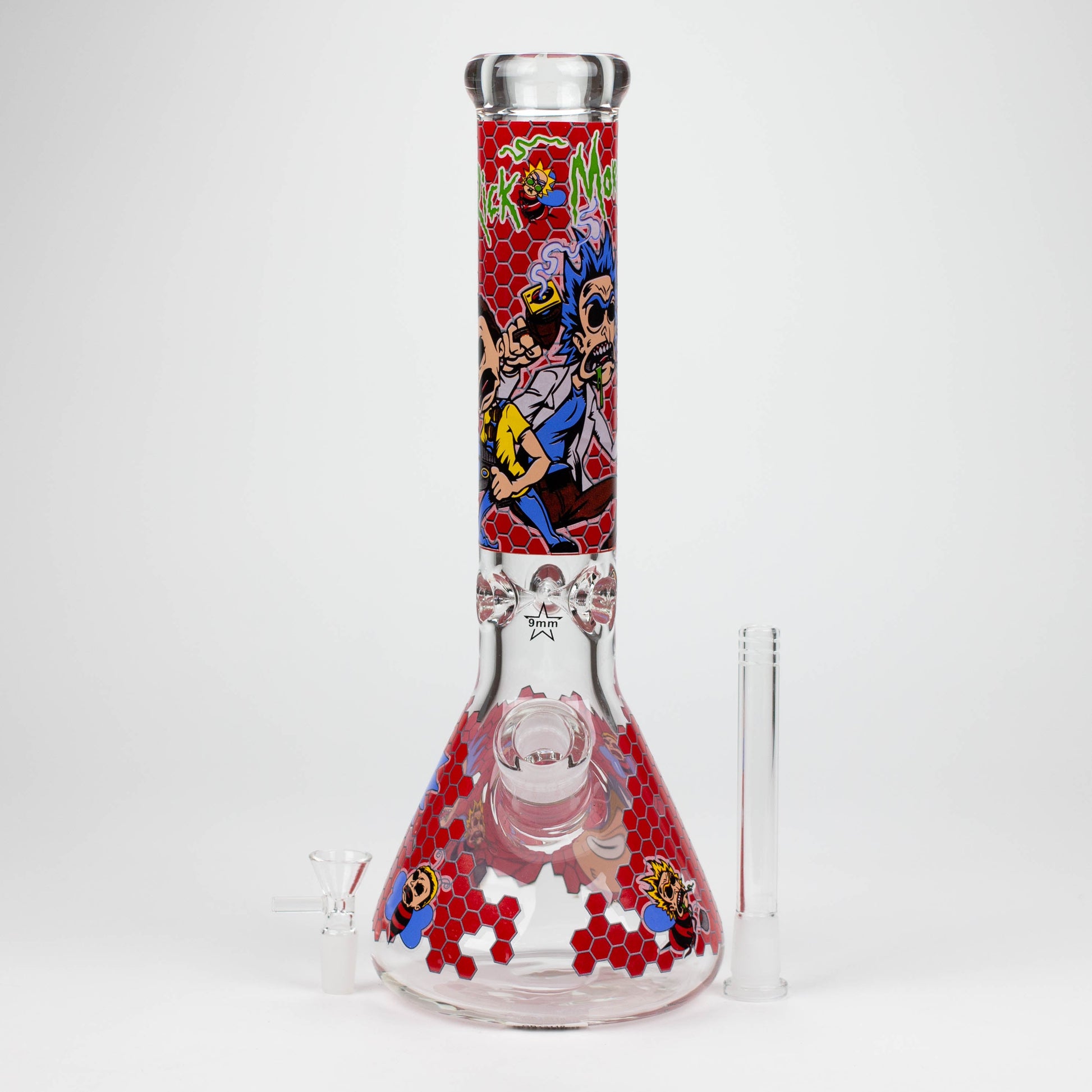 14" RM Cartoon 9mm glass water bong [GBT2118]_11