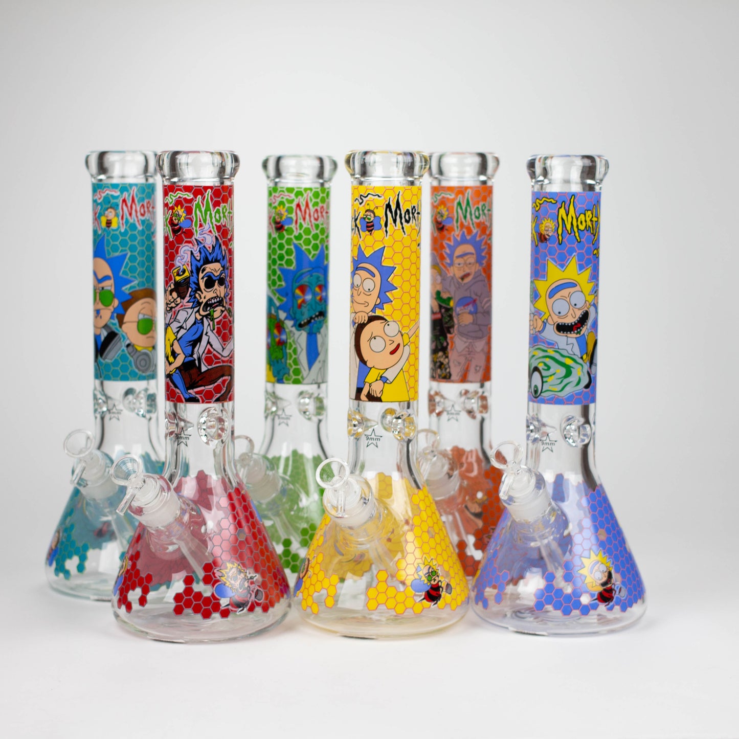 14" RM Cartoon 9mm glass water bong [GBT2118]_0