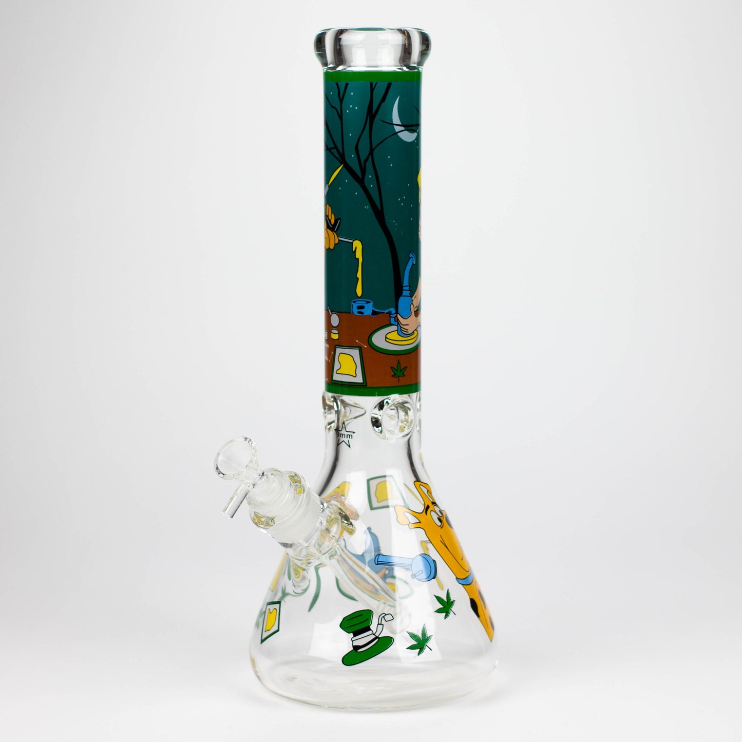 14" SD Cartoon 9mm glass water bong [GBT2112]_3