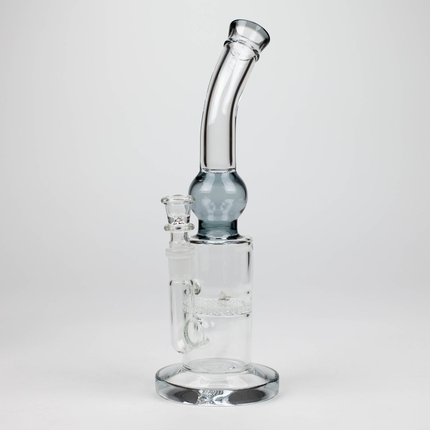 11" Color accented glass bong with honeycomb diffuser_10