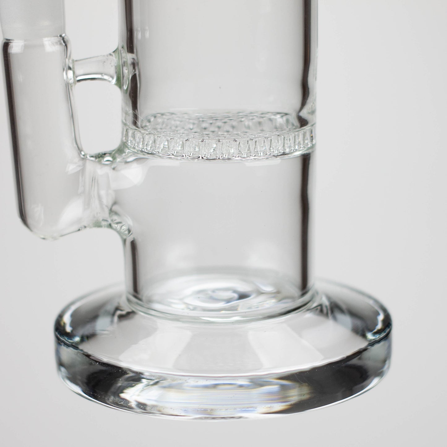 11" Color accented glass bong with honeycomb diffuser_4