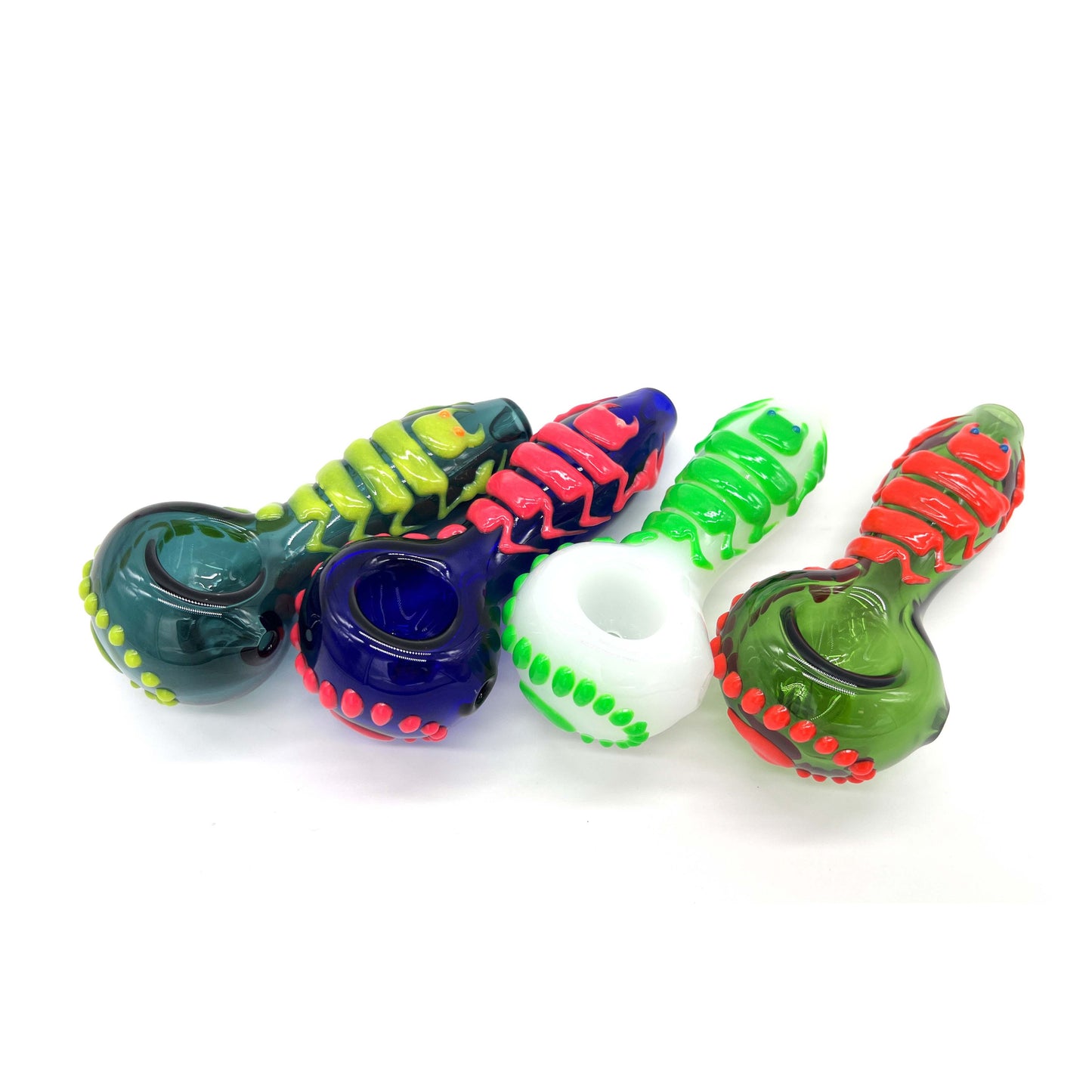 Scorpion Glow In The Dark Glass Smoking Spoon Hand Pipe_1