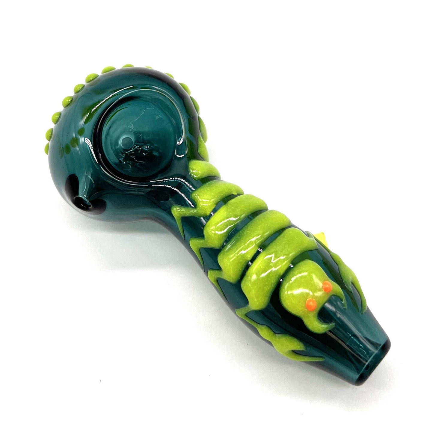 Scorpion Glow In The Dark Glass Smoking Spoon Hand Pipe_3