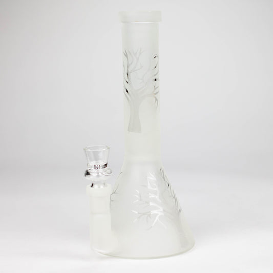 8" GLOW IN DARK TREE OF LIFE BEAKER GLASS BONG_0