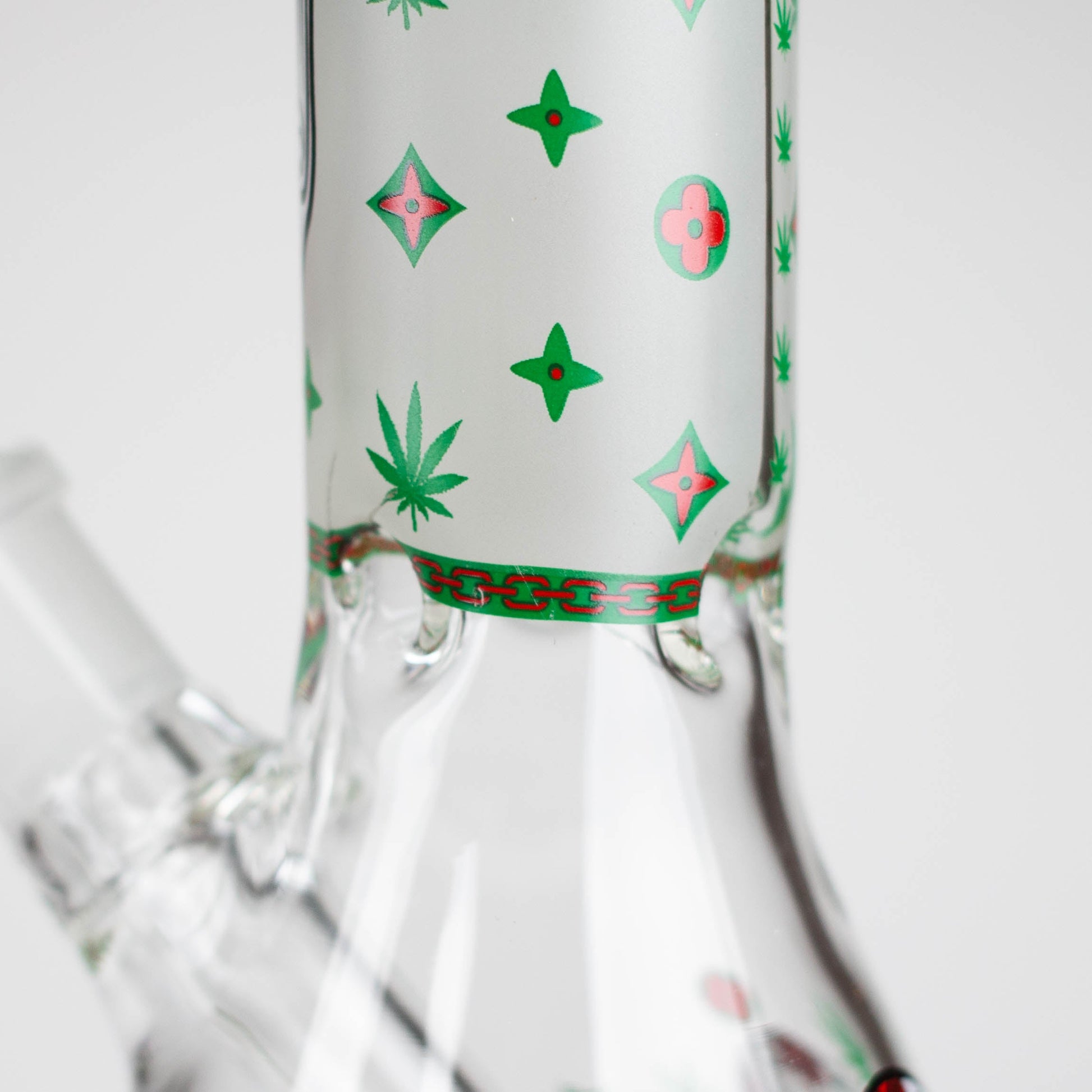 10" Glass Bong With Sugar Skull  Design_3