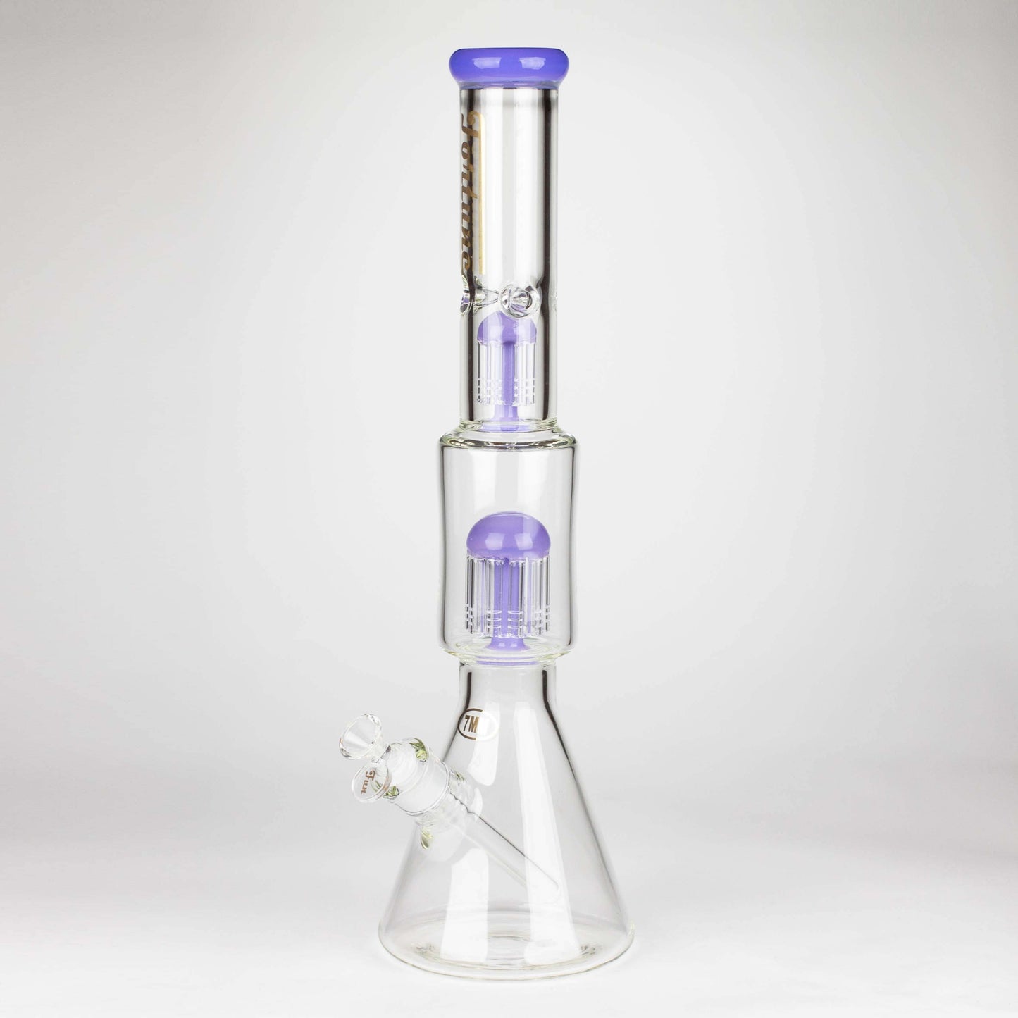 Fortune | 18" Double Tree Perc Beaker Bong Assorted Colour_7