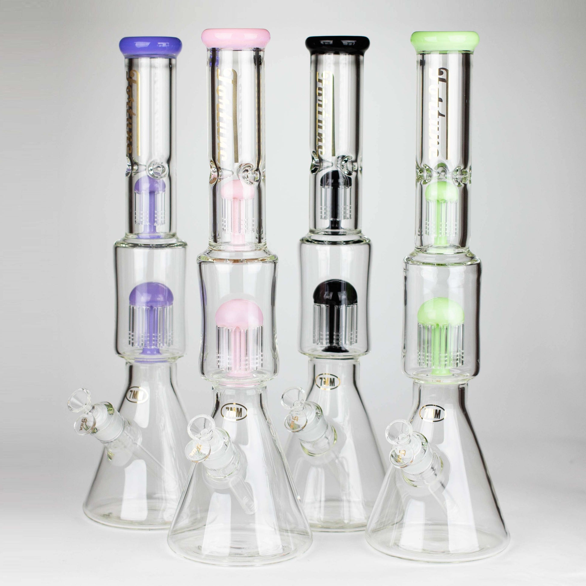 Fortune | 18" Double Tree Perc Beaker Bong Assorted Colour_0