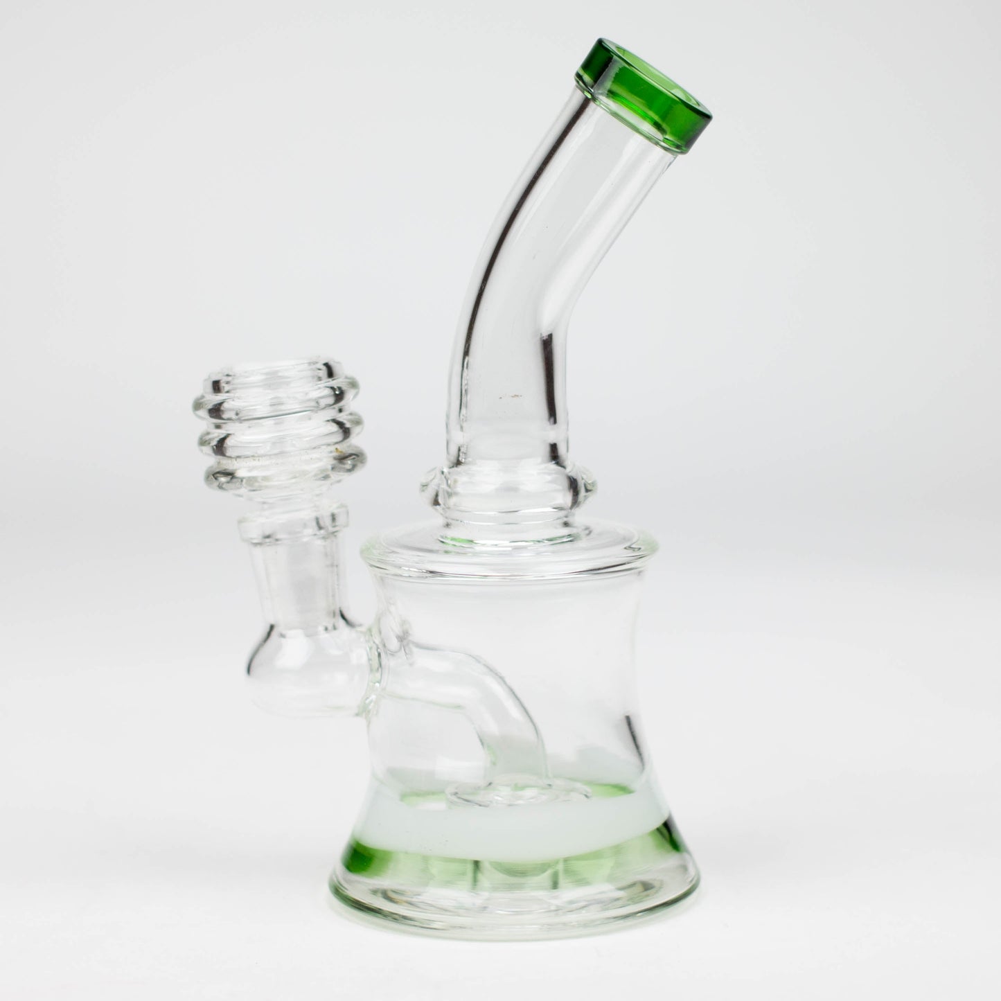 6.5" bent neck glass bong with diffuser_6